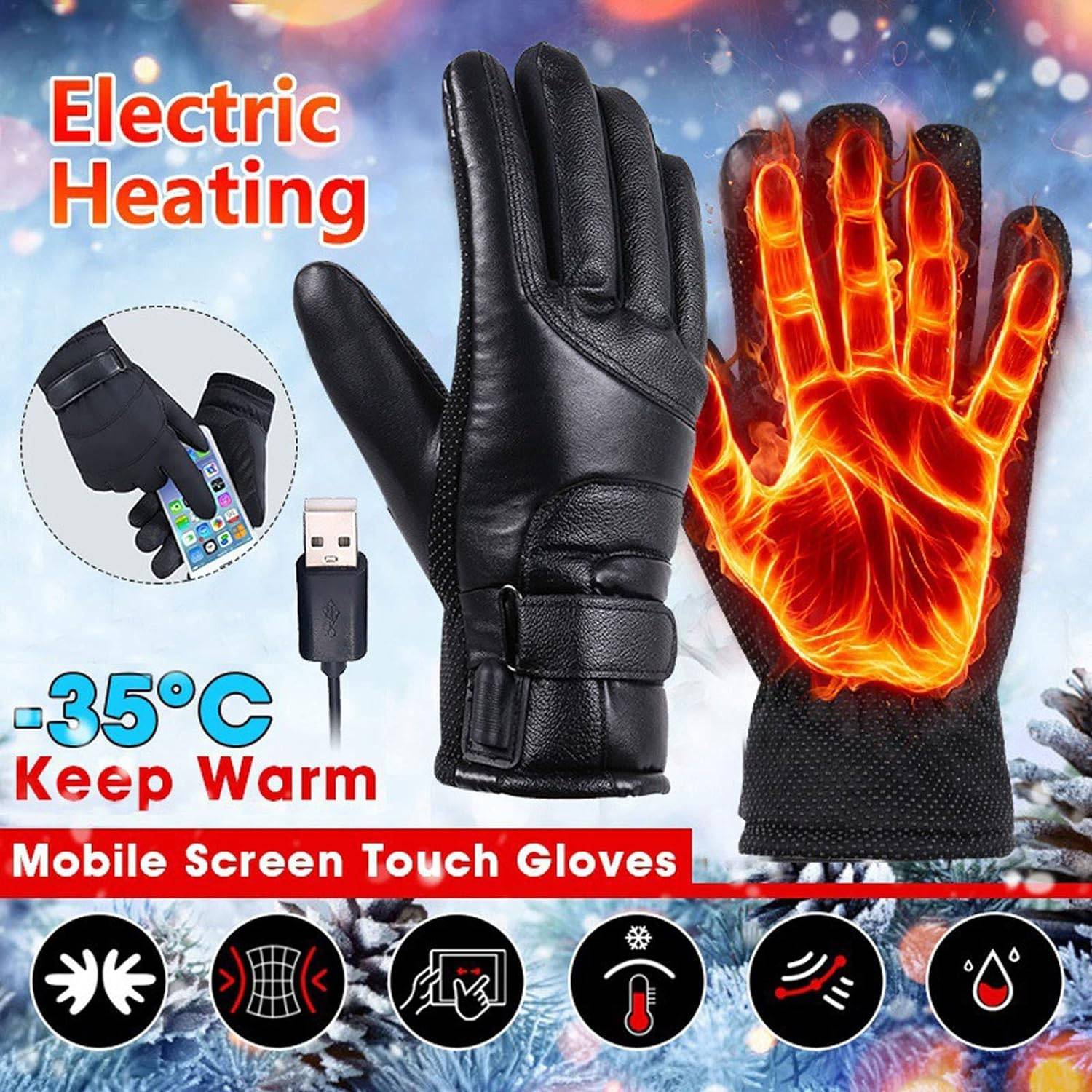 Thermal Head Electric Heat Temperature Control Winter Gloves 3