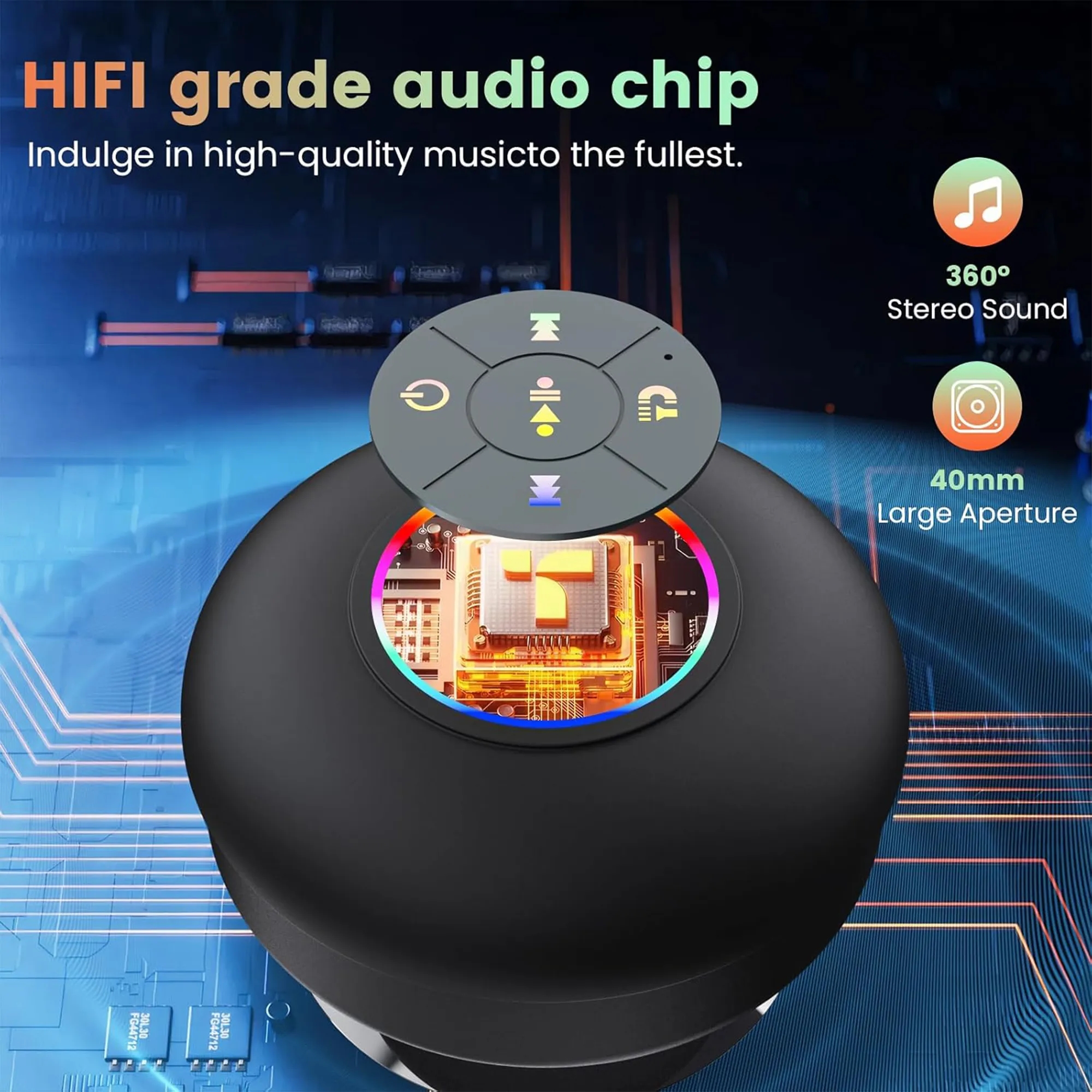 Waterproof Wireless Speaker With Suction Cup 4