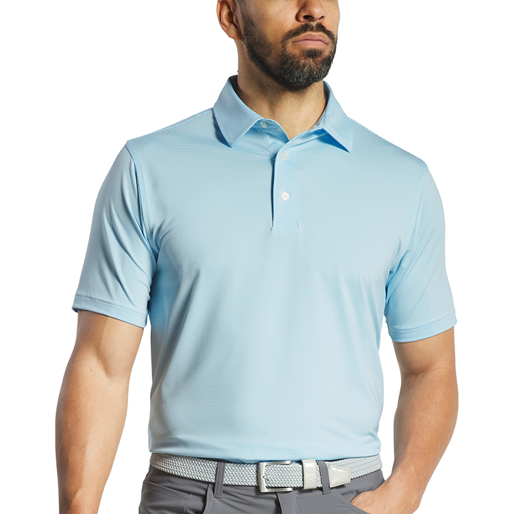FootJoy MicroFeeder Stripe Lisle - Self Collar Polo 5