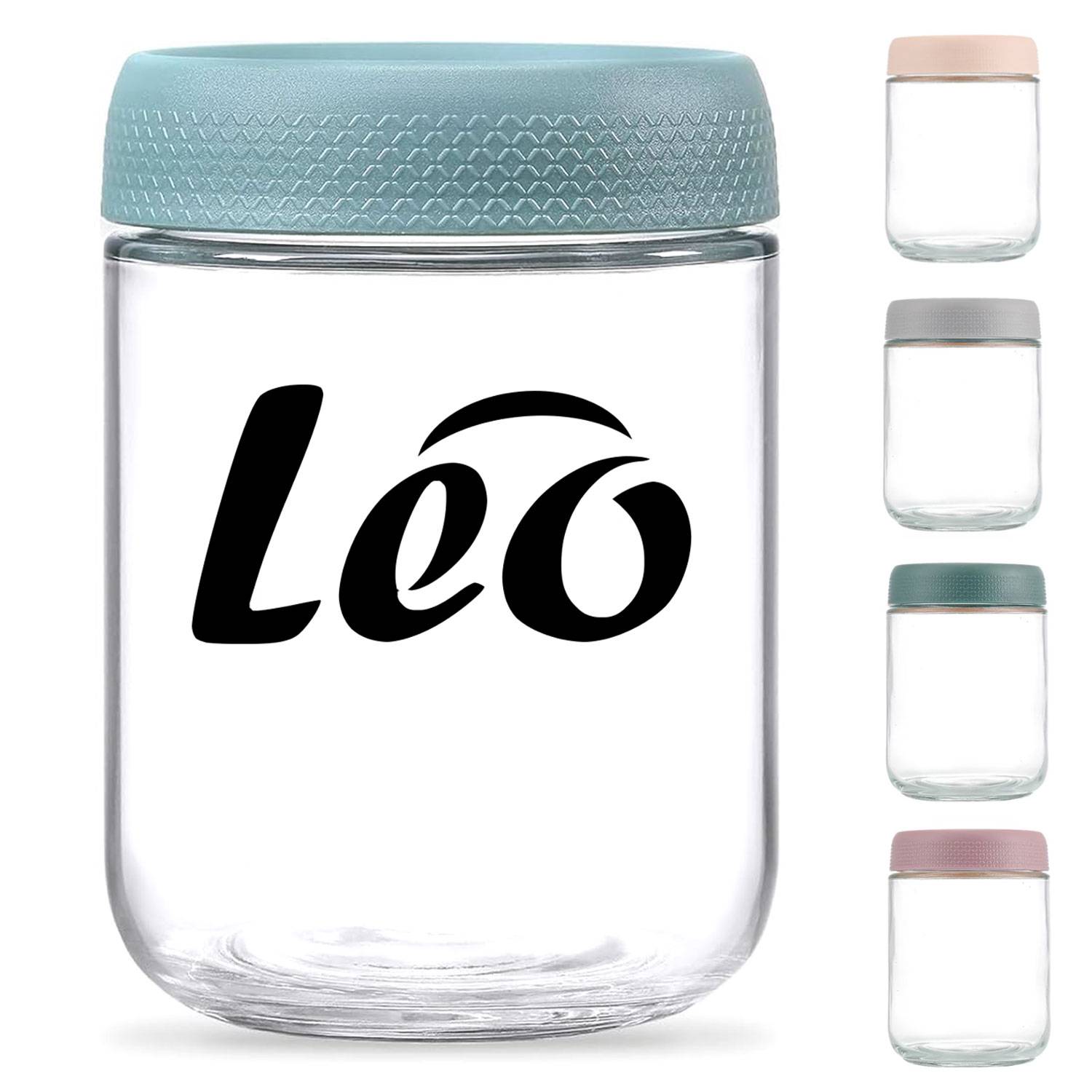 17oz Glass Food Storage Jar w/ Airtight Lid 8