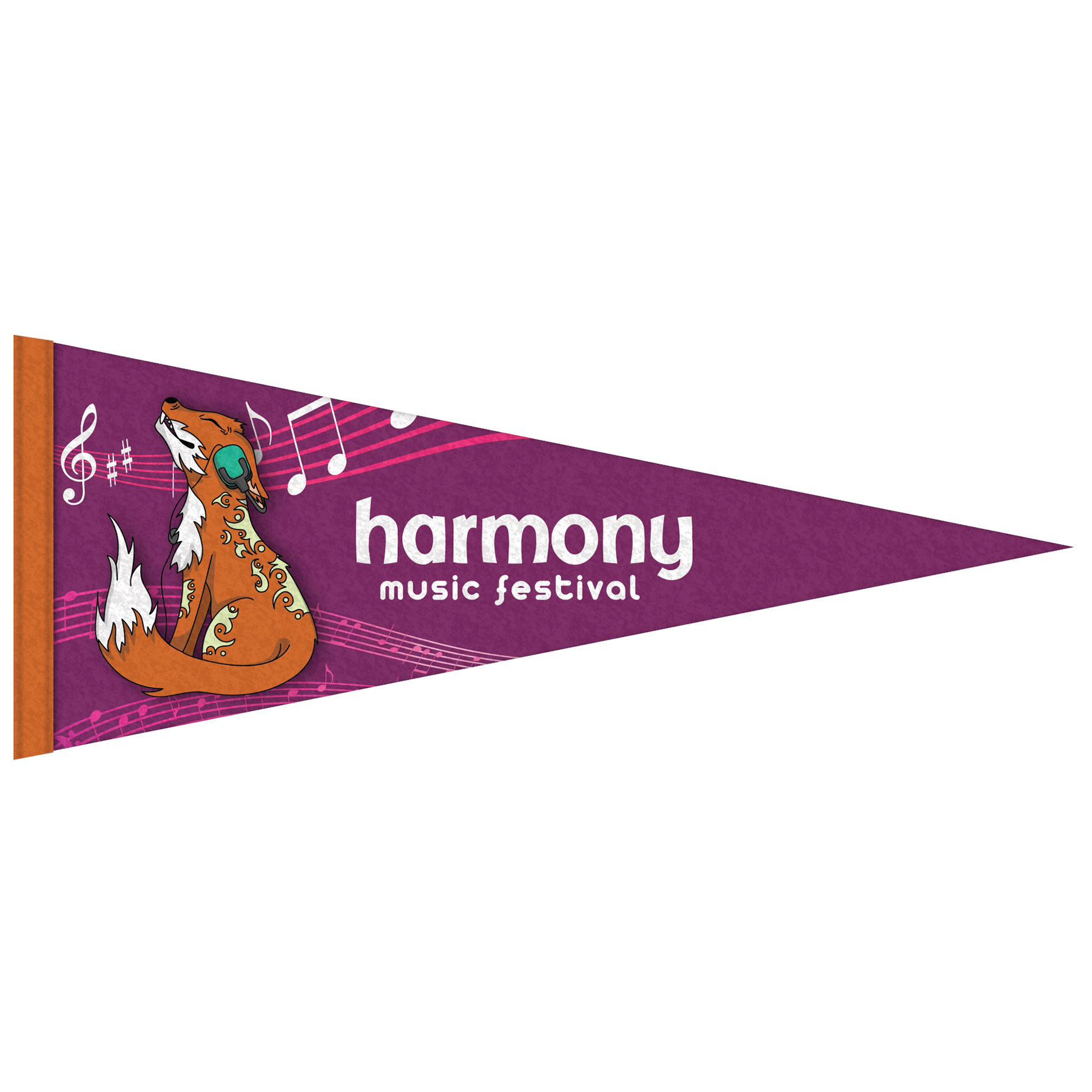 4" x 10" Custom Printed Soft Felt Pennant 12