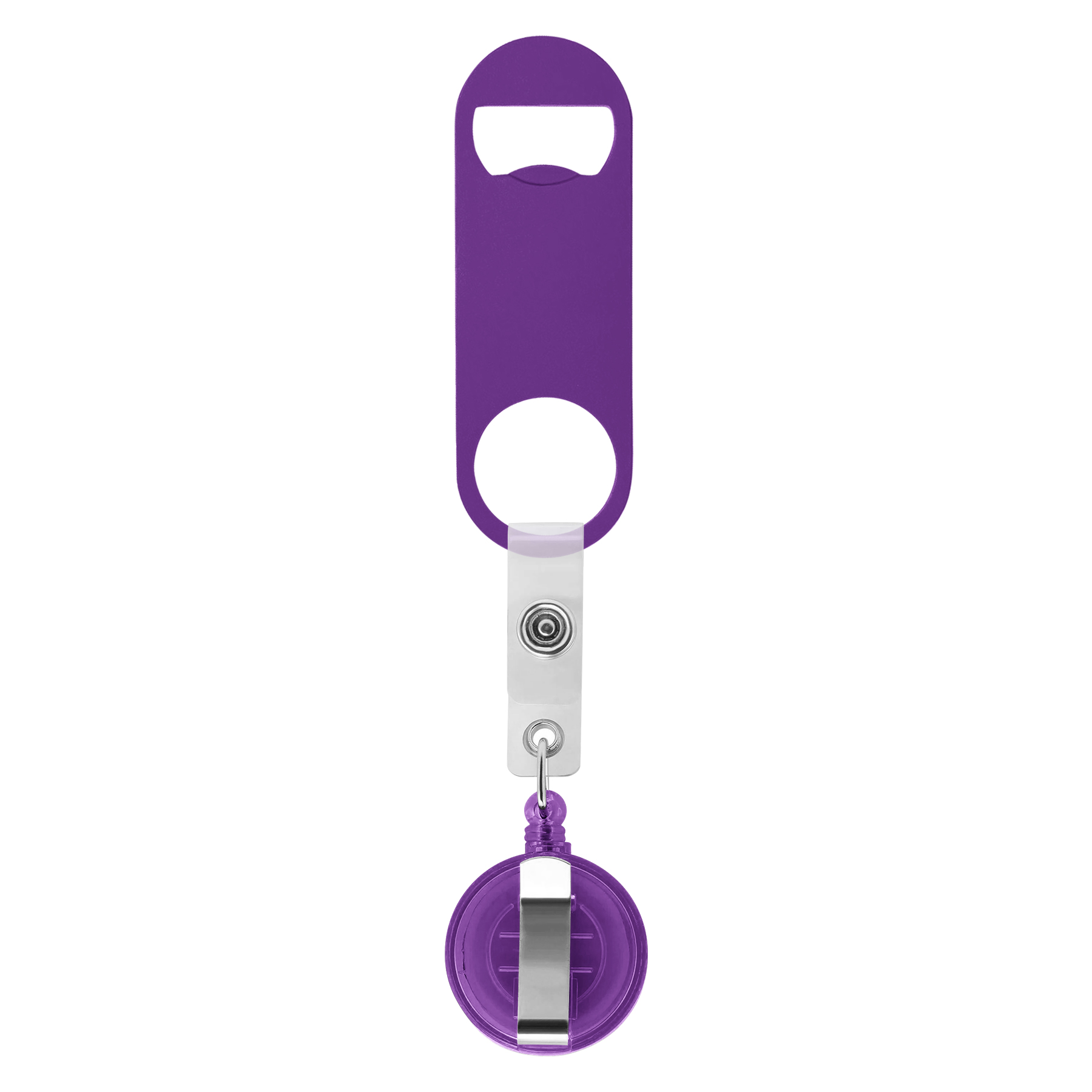 Bottle Opener With Retractable Round Clip 15