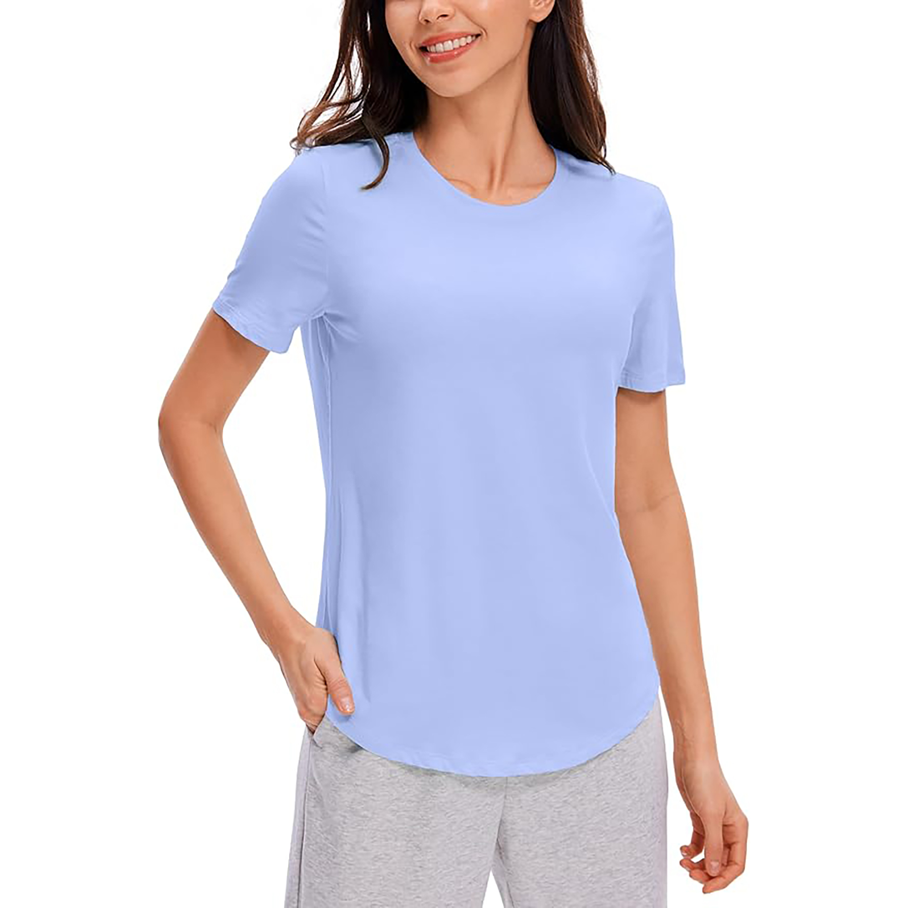 Men's Cotton Hip Hop Crew Neck Long T Shirt 16