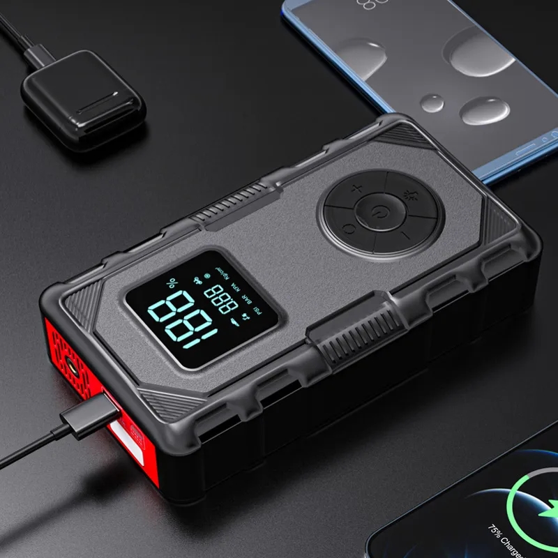 Multi-function Car Emergency Jump Starter W/ Air Compressor 4