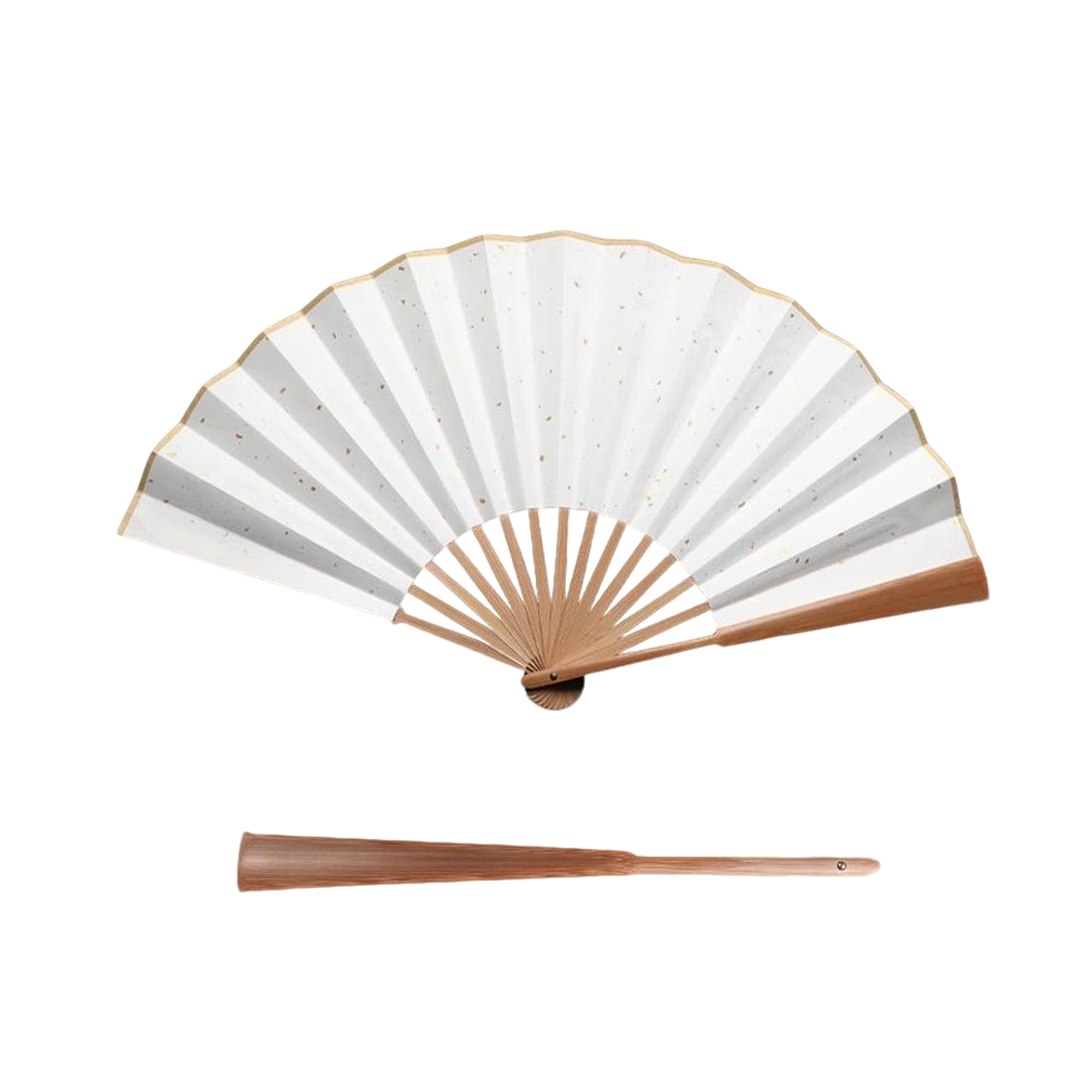 Folding Fabric Hand Fan With Bamboo Rib 6