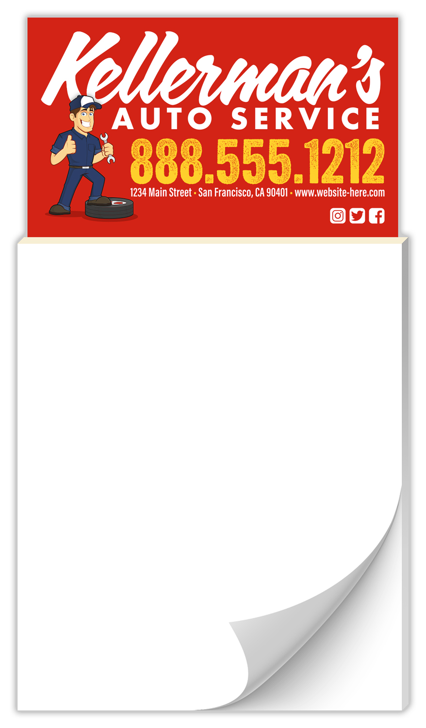 Magna-Pad Business Card Magnet - BLANK Sheet (50 Sheet) 2
