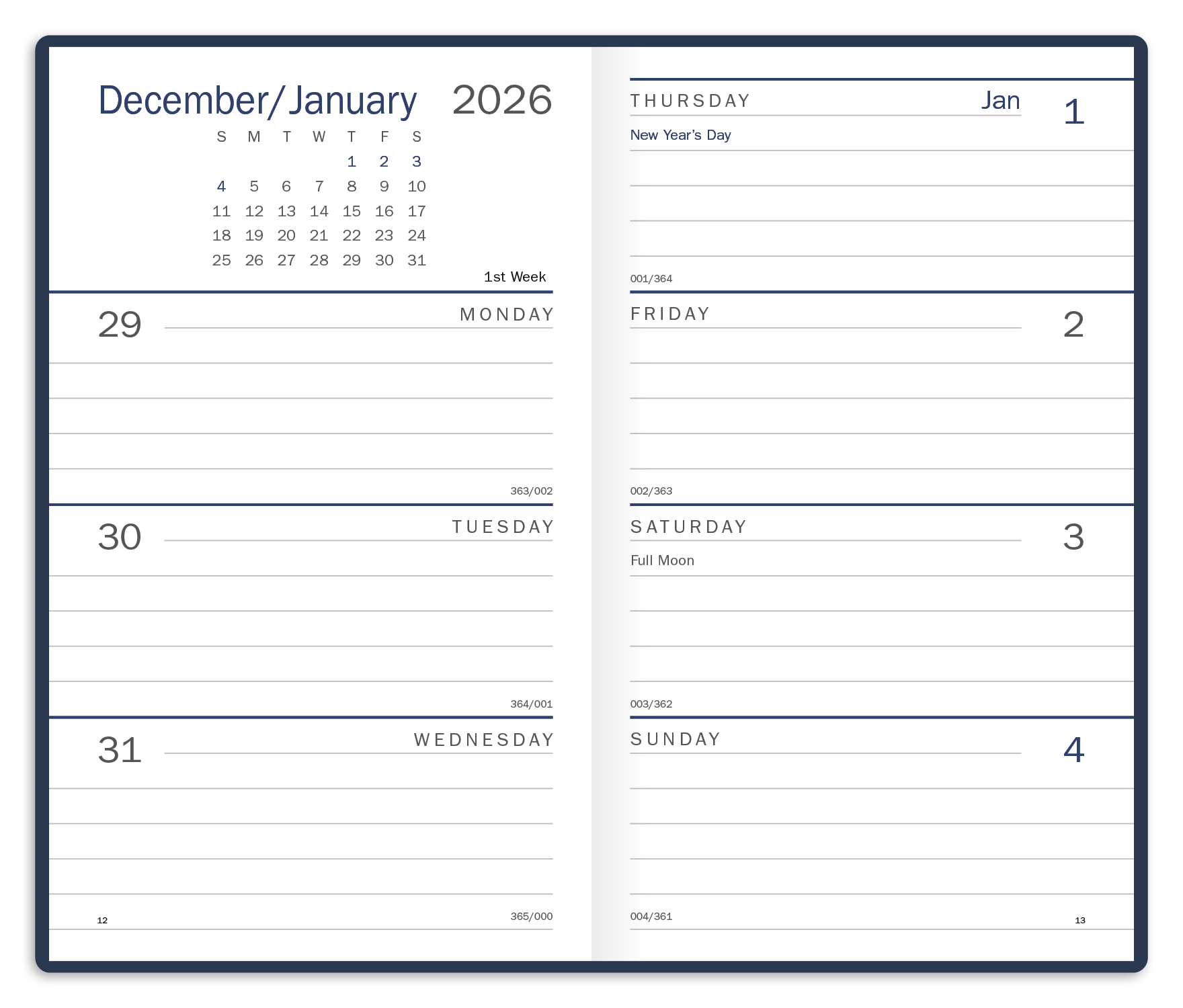 Triumph® Calendars Standard Weekly Pocket Planner 36