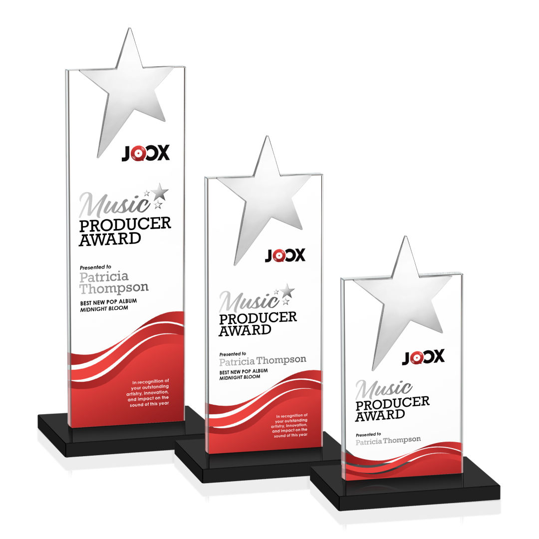 Bryanston Chrome Star VividPrint™ Award - Black 6