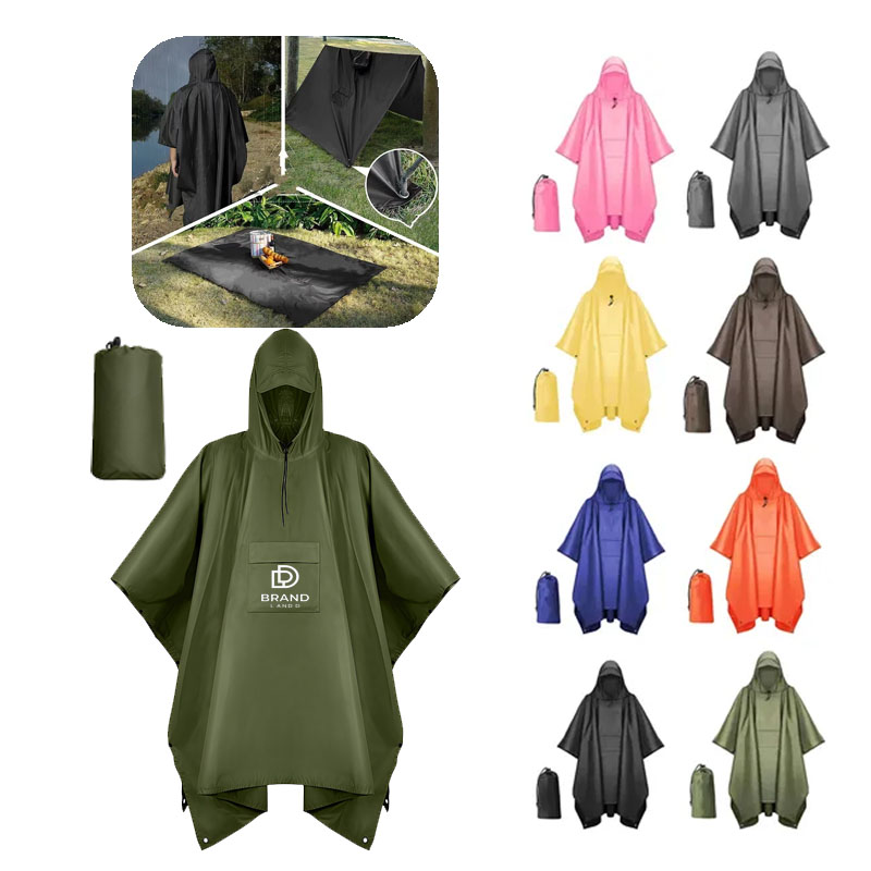 Multi-functional 3-in-1 Sleeved Poncho In Pouch 12