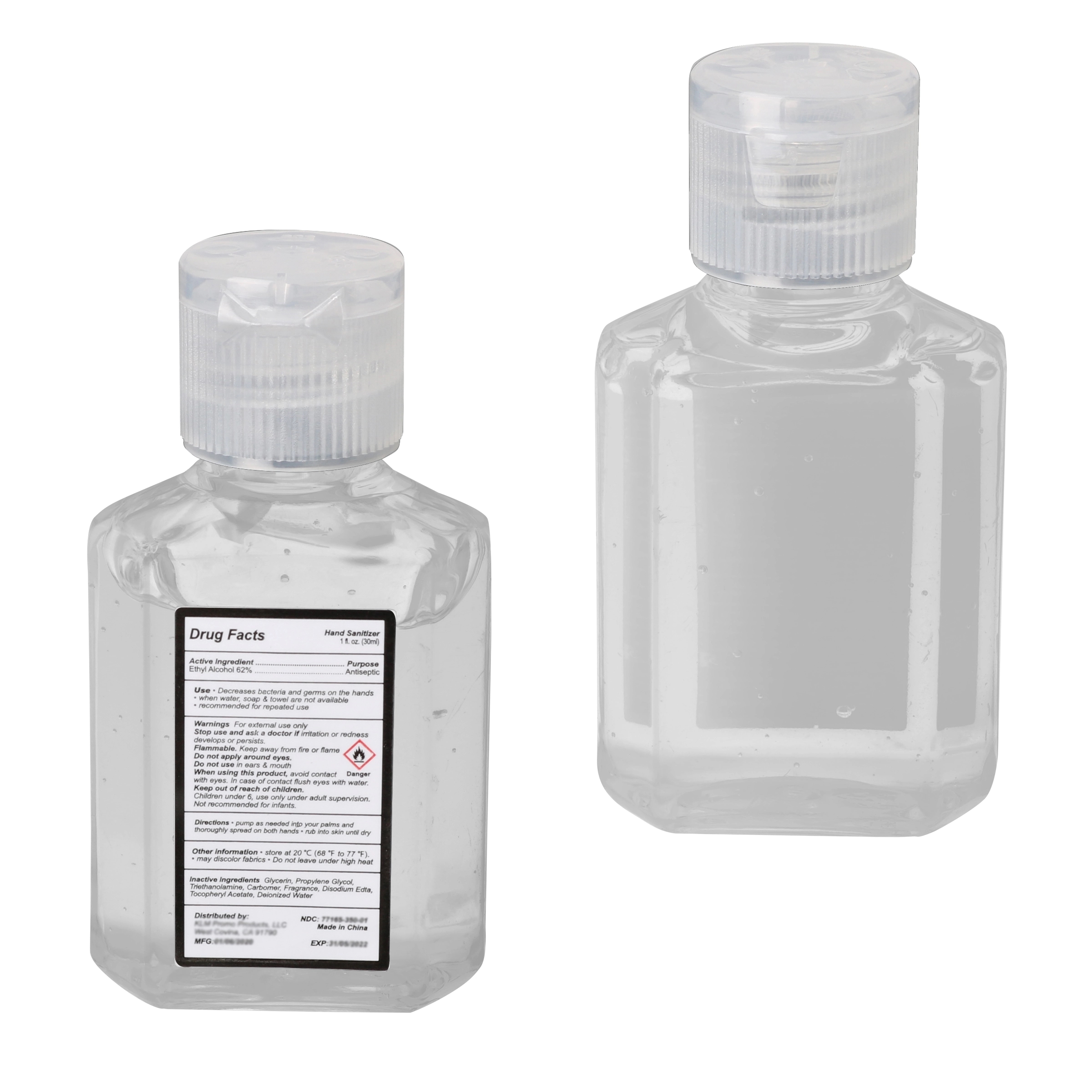 Custom Labelled 1oz/30ml  75%  Square Body Hand Sanitizer 5