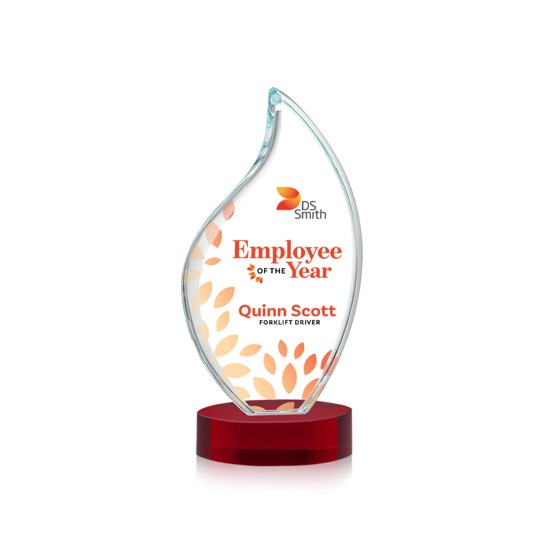 Odessy Flame VividPrint™ Award on Alberton Base - Red 7