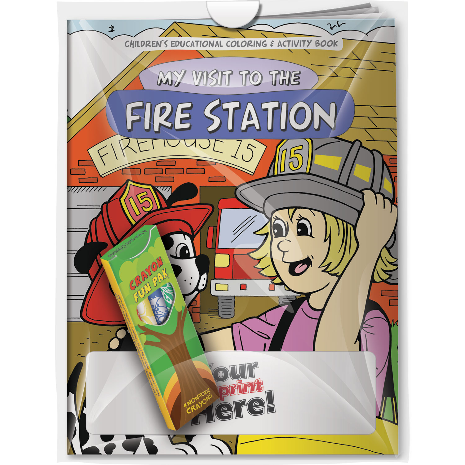 Combo Pack - CB1077 Coloring Book & 4-Pack of Crayons in a Poly Bag 3