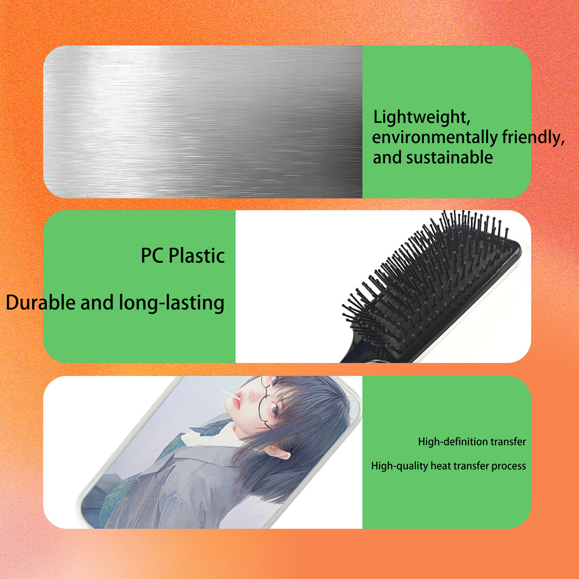 Hair Brush Vented Wet Dry Detangling Styling Comb 3