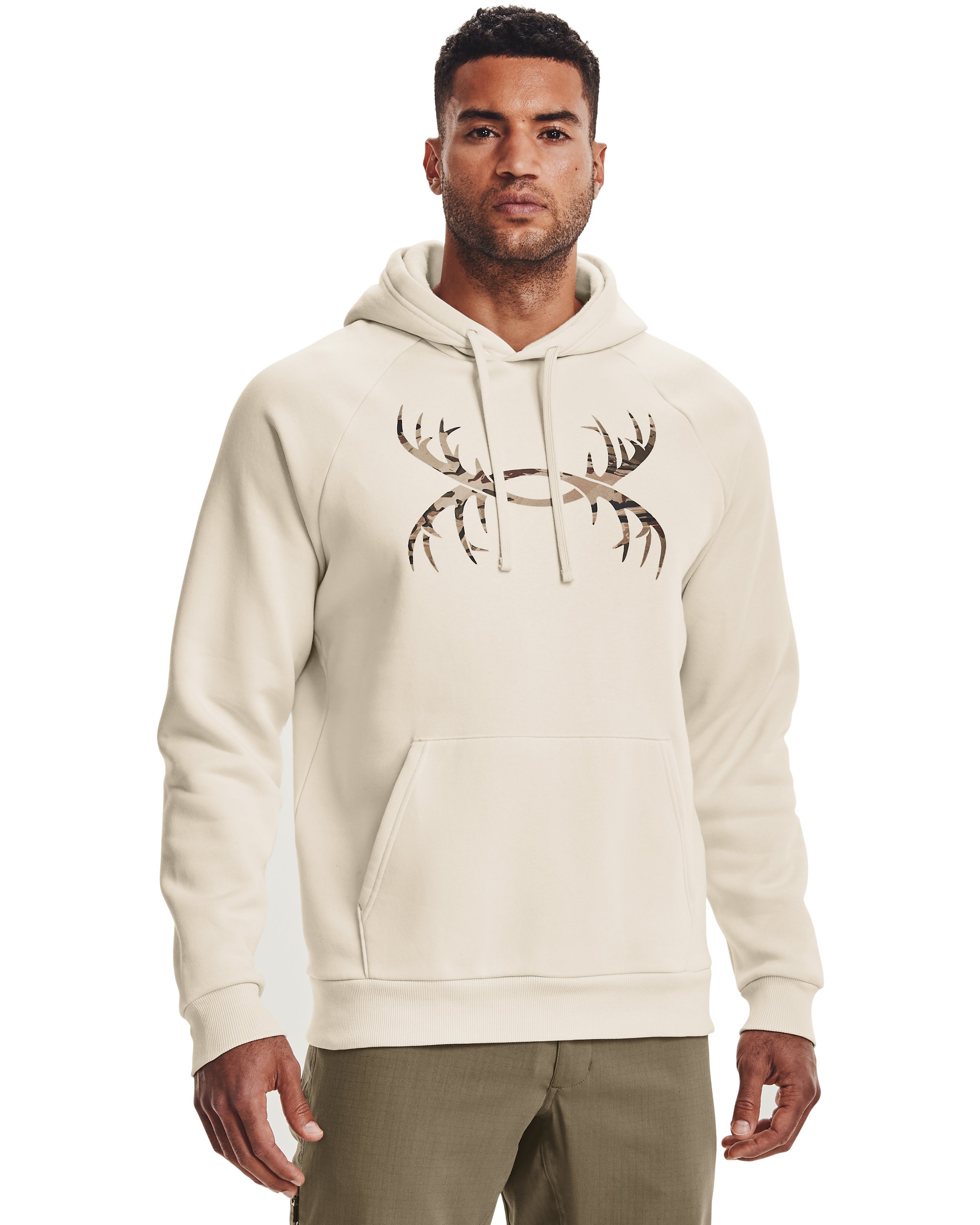 UA Rival Fleece Antler Men's Hoodie, custom hoodie or sweatshirt with logo imprint 3