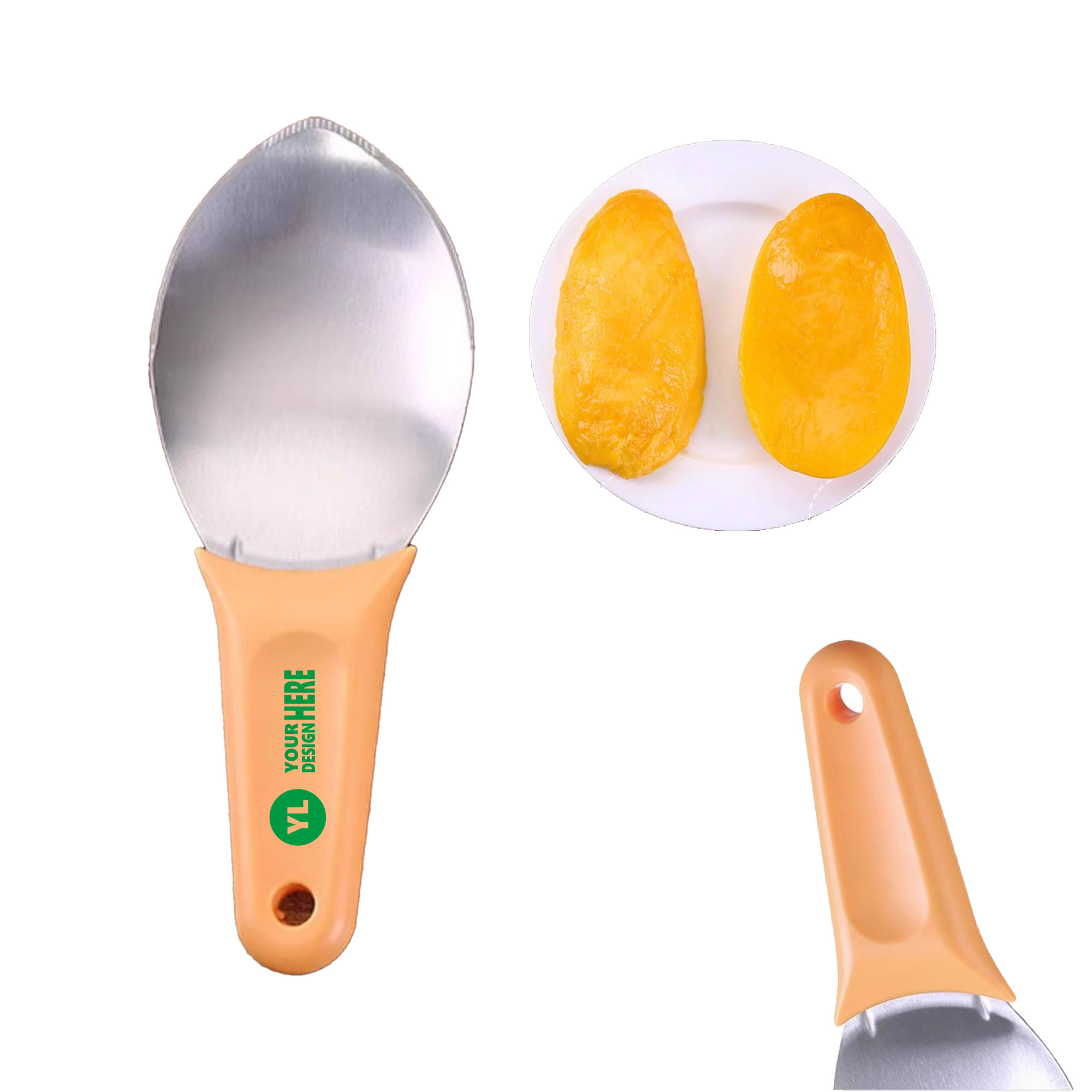 Stainless Steel Mango Corer Fruit Dicer Spoon 3