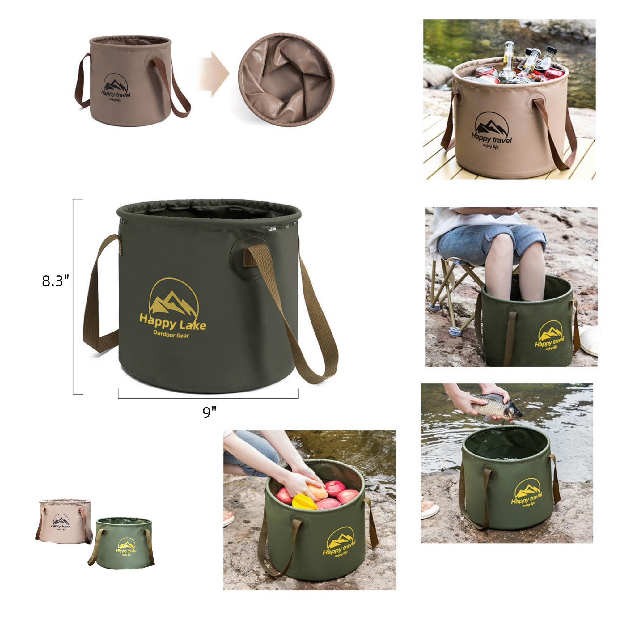 10L Multifunctional Portable Water Bucket 2
