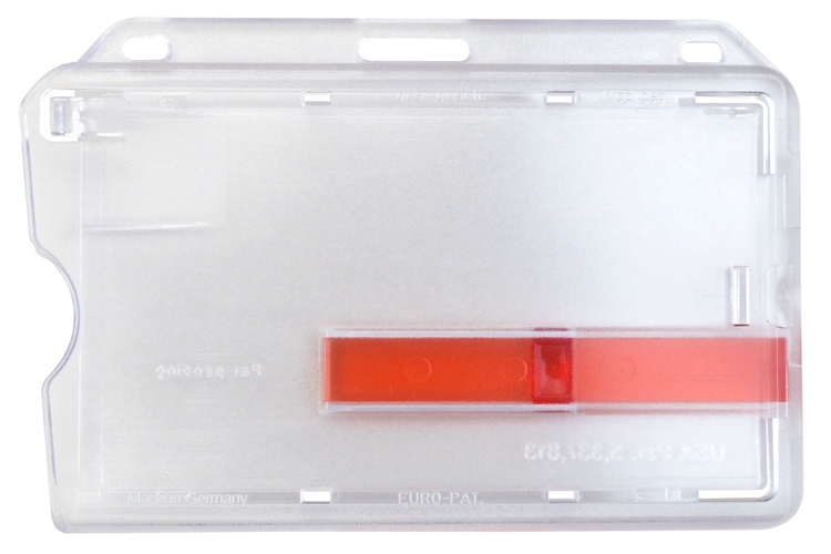 3.38" W x 2.18" H - Horizontal Rigid Card Holder (Blank) 1