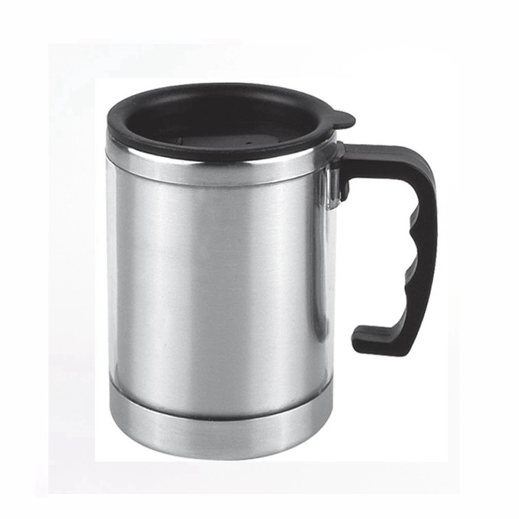15 Oz. Plastic Shell Double Wall Coffee Travel Mug With Lid 3