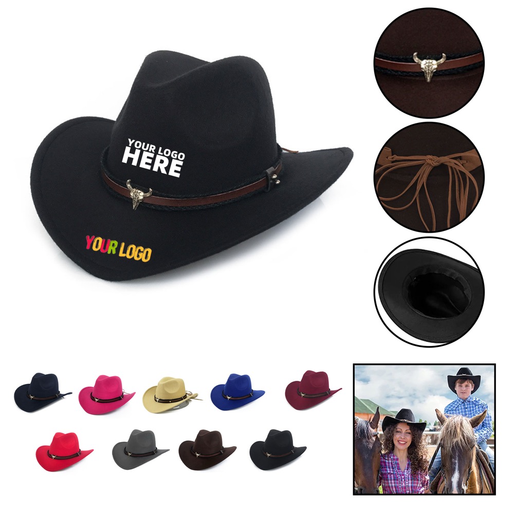 Adjustable Felt Western Cowboy Hat 1