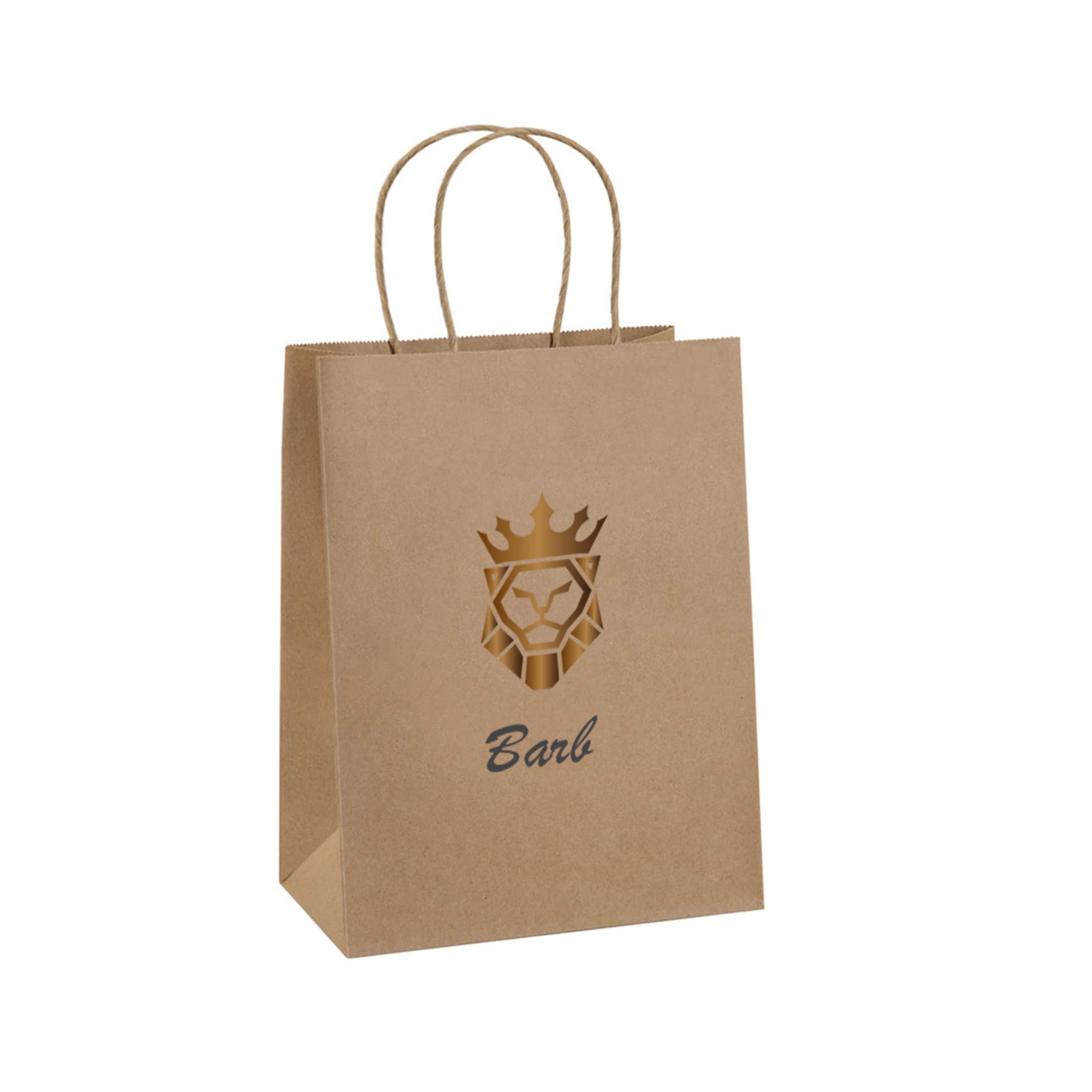 Kraft Custom Paper Tote Bag (8.26" x 10.63" x 4.33") 3