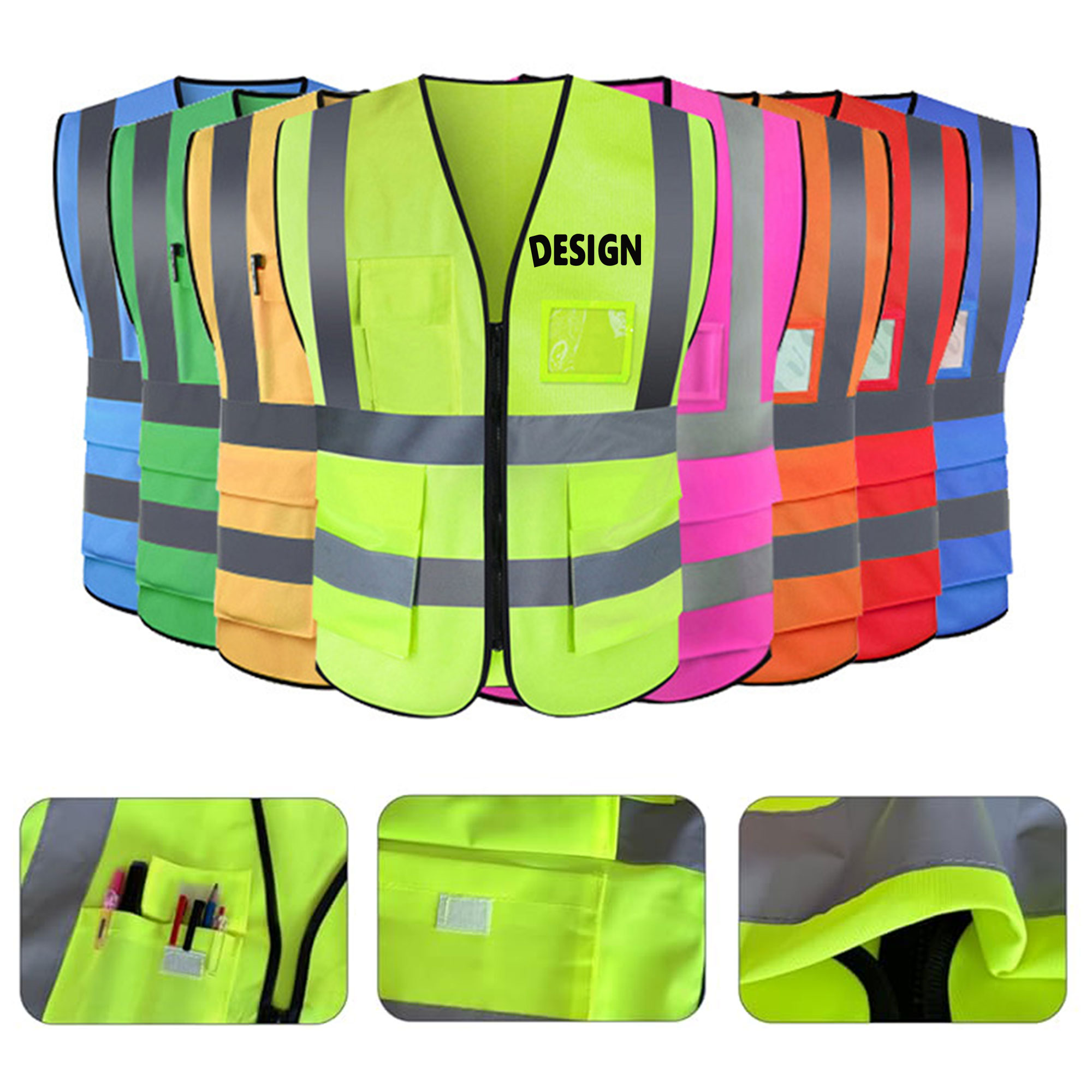 Construction Work Unisex High Visibility Vest 2