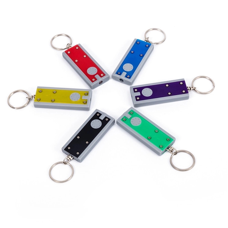 Rectangular LED Flashlight Key Chain 2