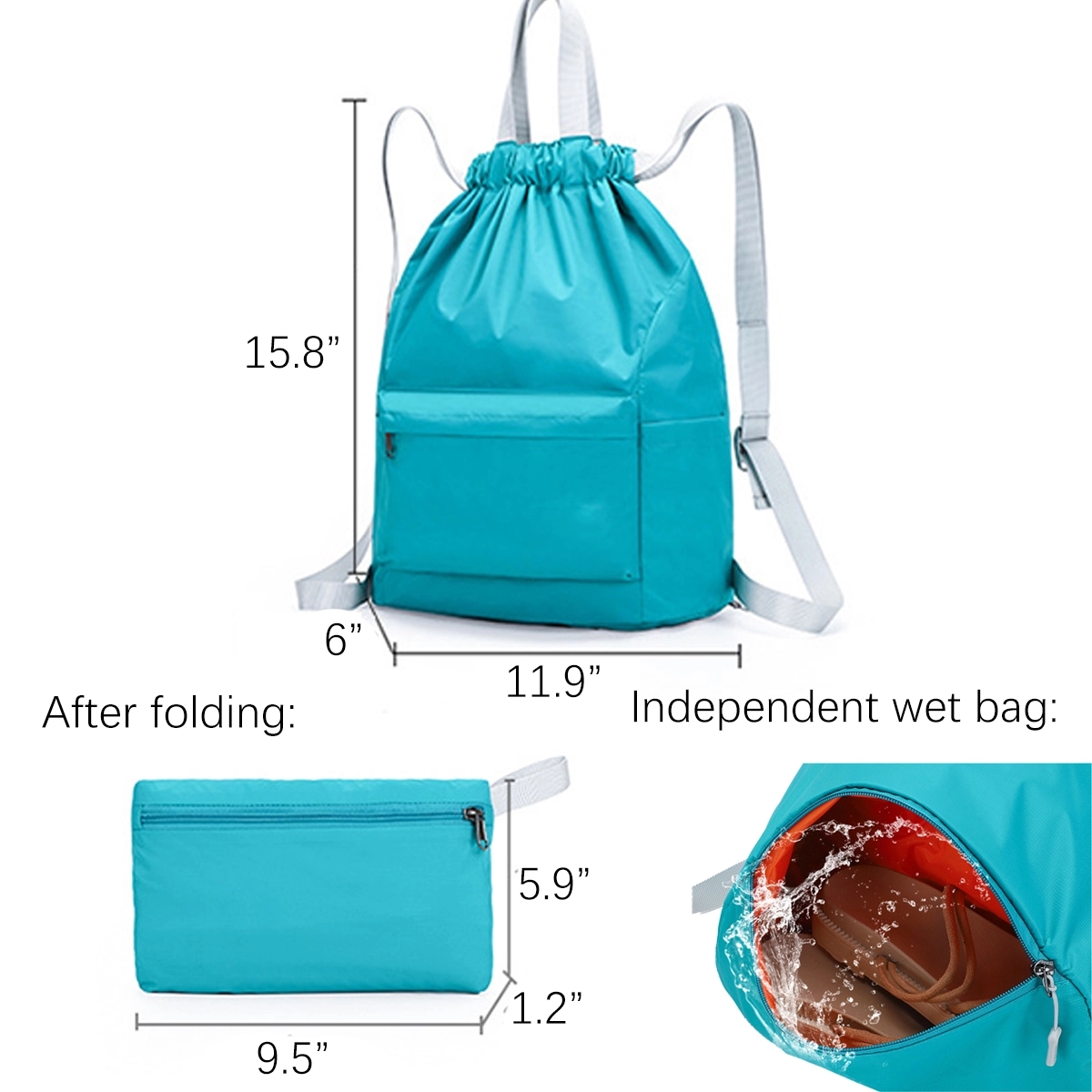 Large Waterproof Oxford Drawstring Backpack 3