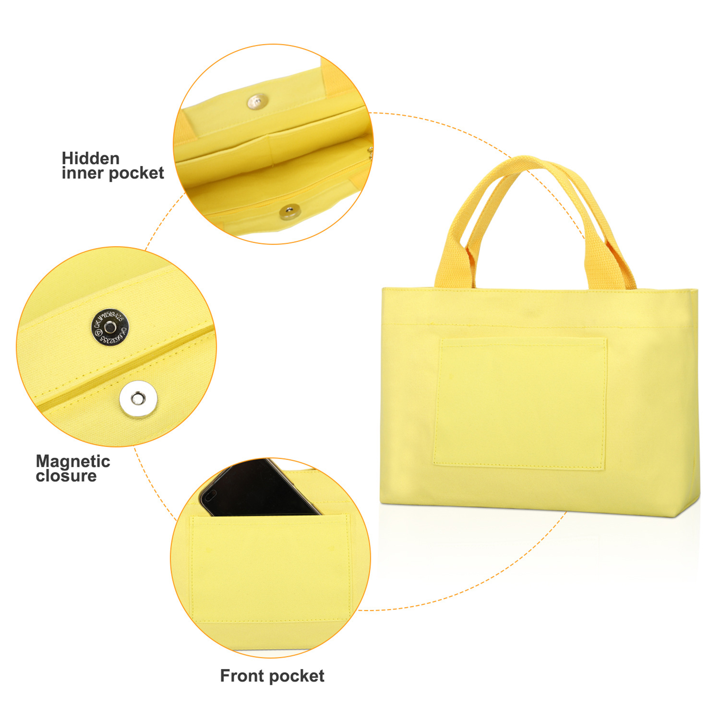 Canvas Large Capacity Tote Bag, custom tote bag with logo imprint 8