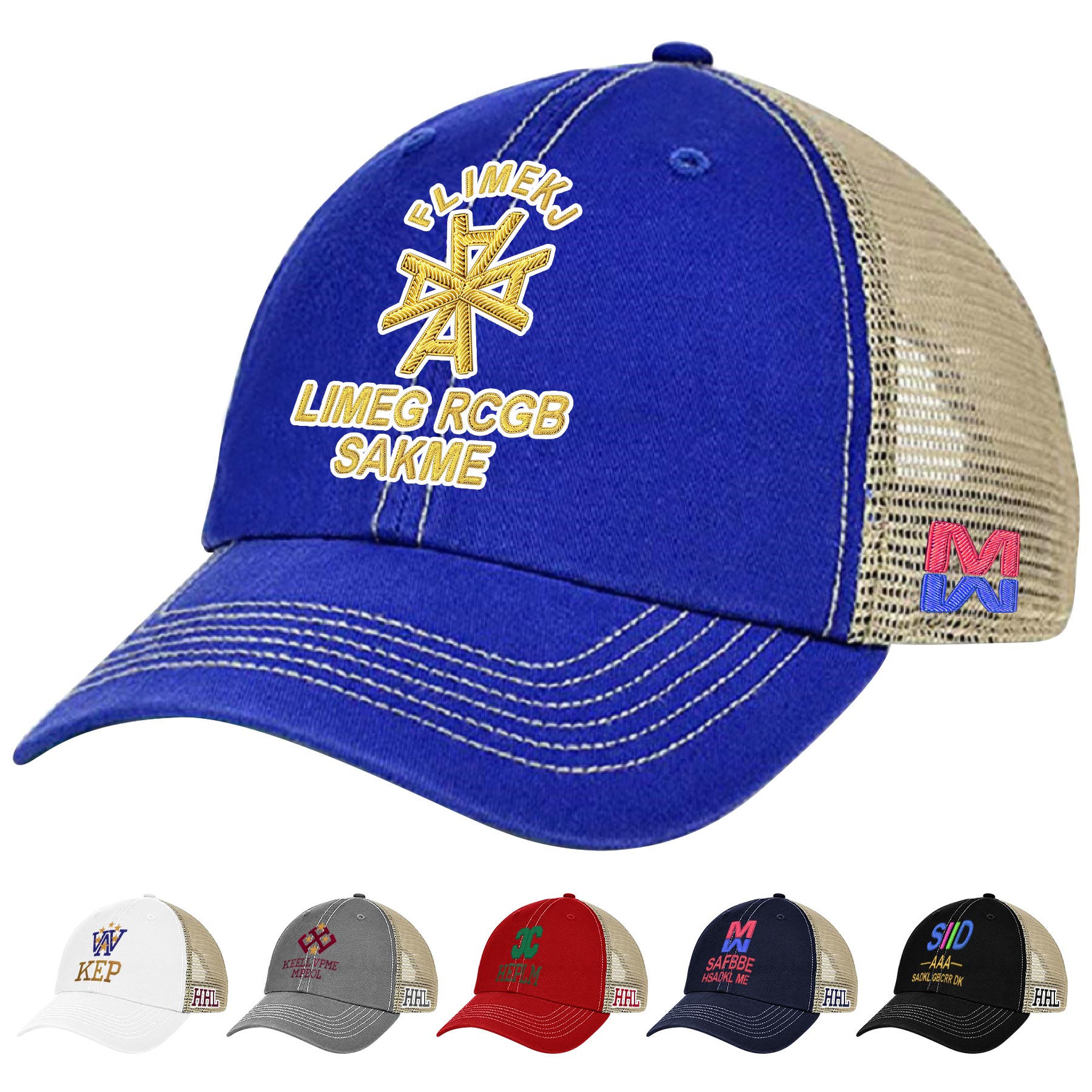 Two-Tone Untructured Trucker Hat with Mesh Back Dad Cap 2