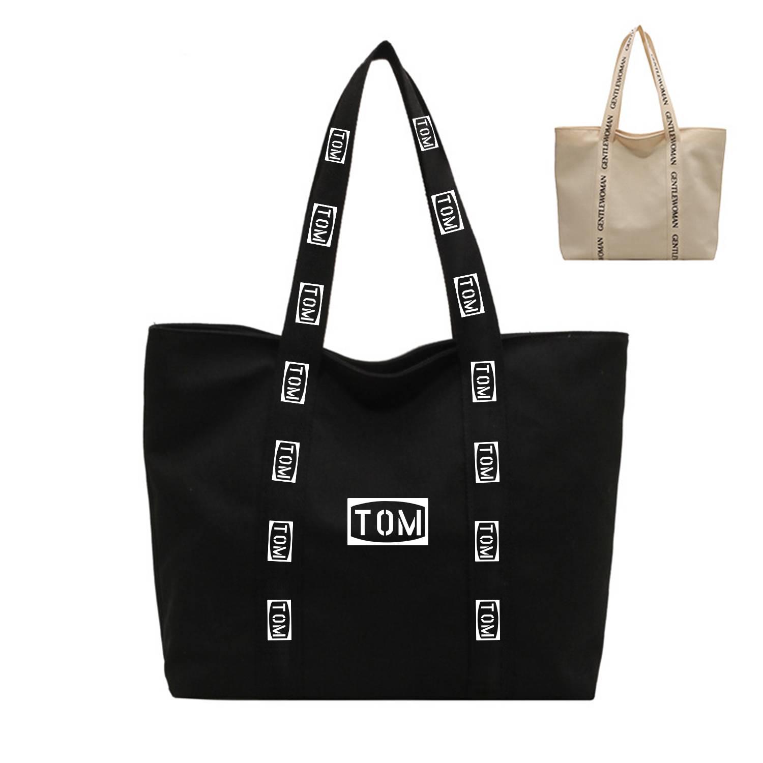 Large Capacity Canvas Tote Bag, custom tote bag with logo imprint 11