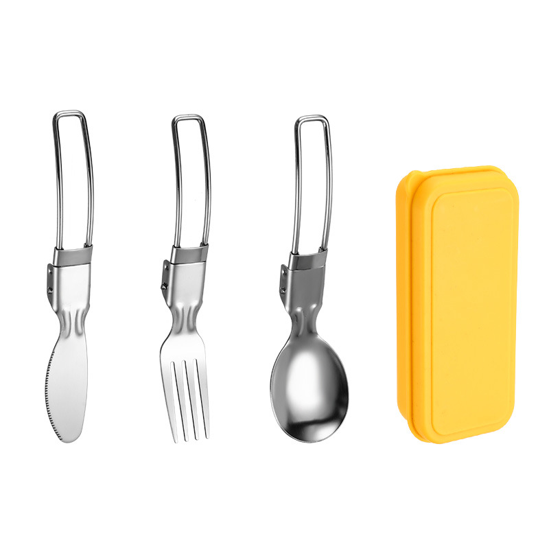 Folding Camping Utensil 3 Pcs Travel Cutlery Set 3