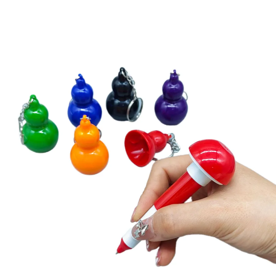 Gourd-shaped Stretchable Ballpoint Pen with Key Chain 1