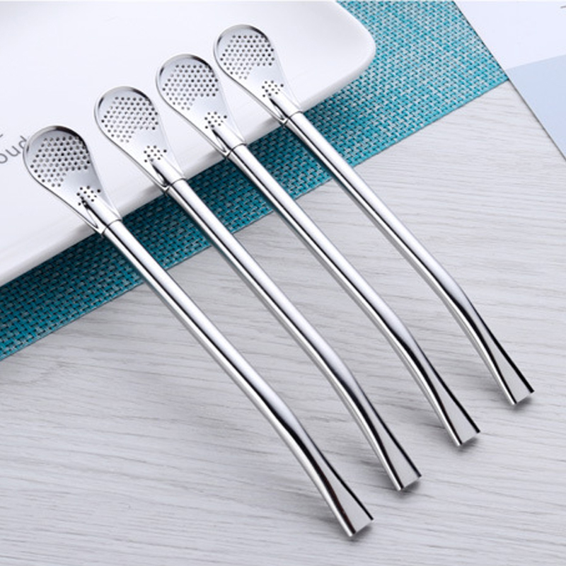 Stainless Steel Straw Stirring Spoon 3