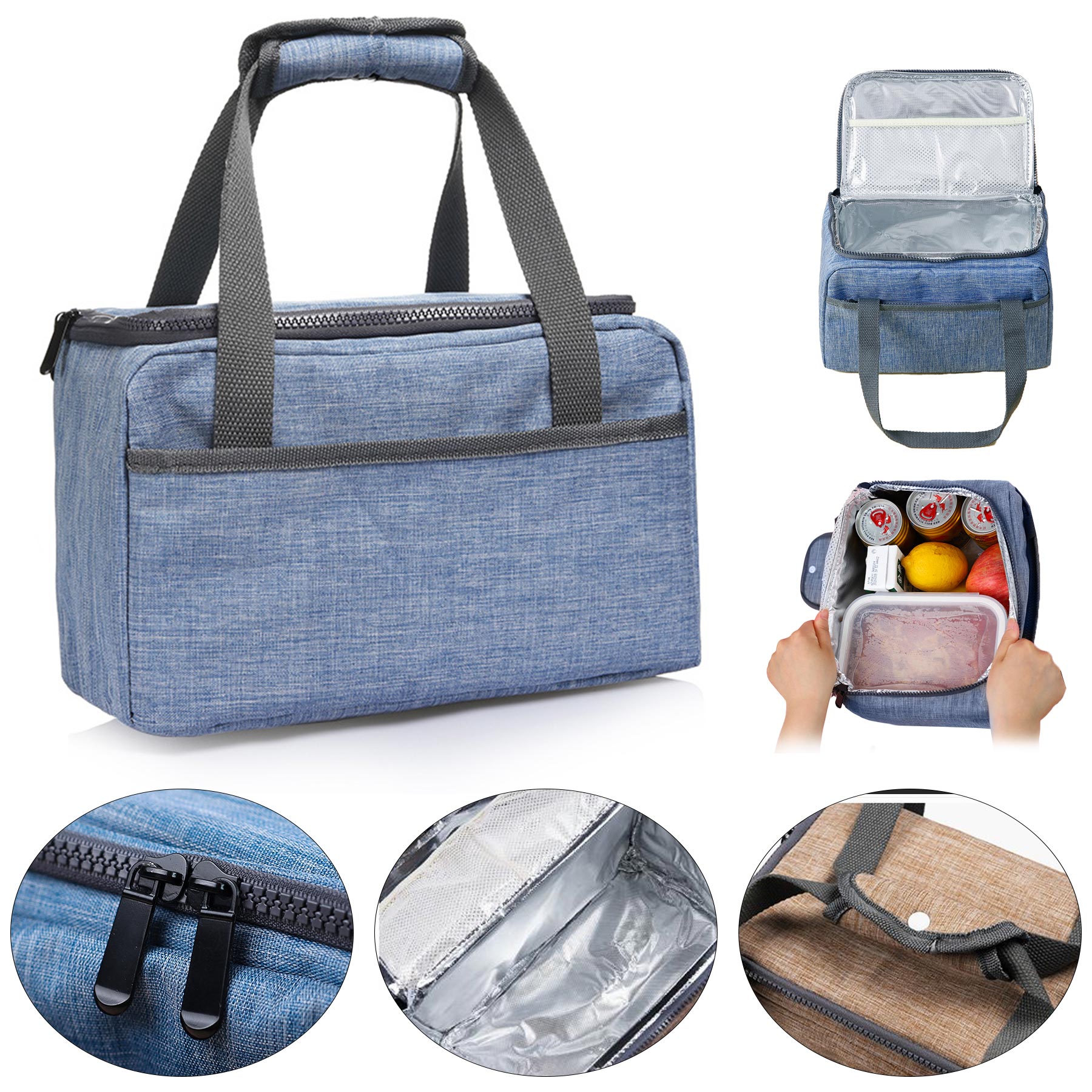 Heathered Nylon Cooler Lunch Bag 1