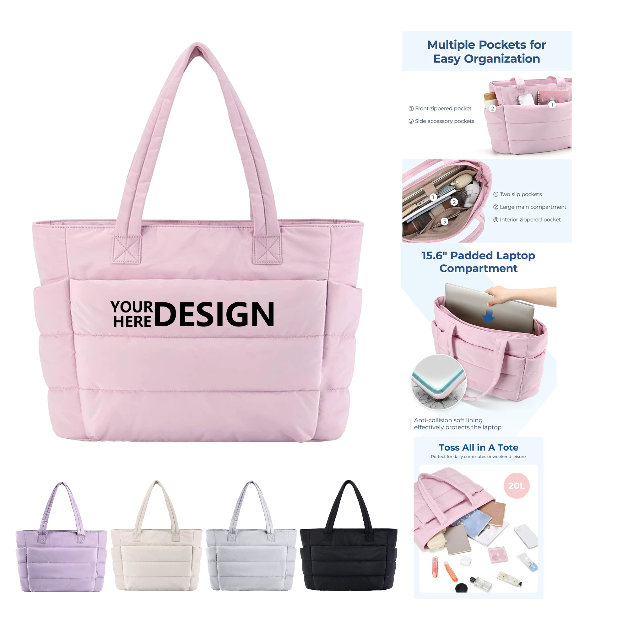 Lightweight Polyester Tote Bag 1