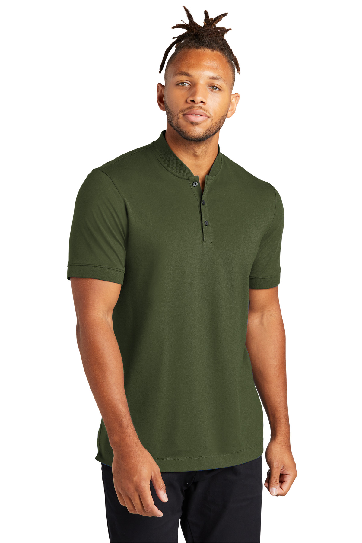Mercer+Mettle Stretch Pique Henley MM1008 37