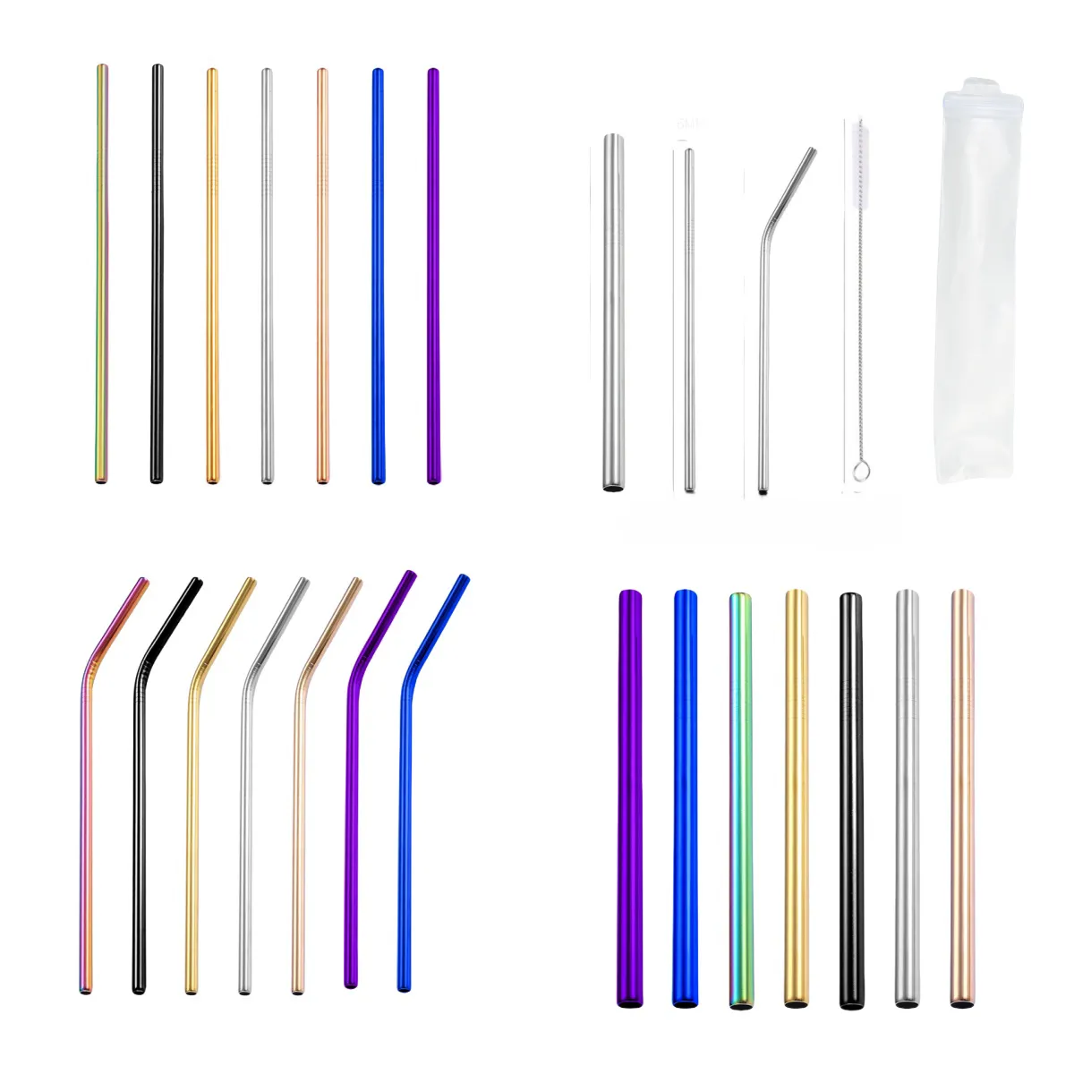 Reusable Stainless Steel Metal Straws 3