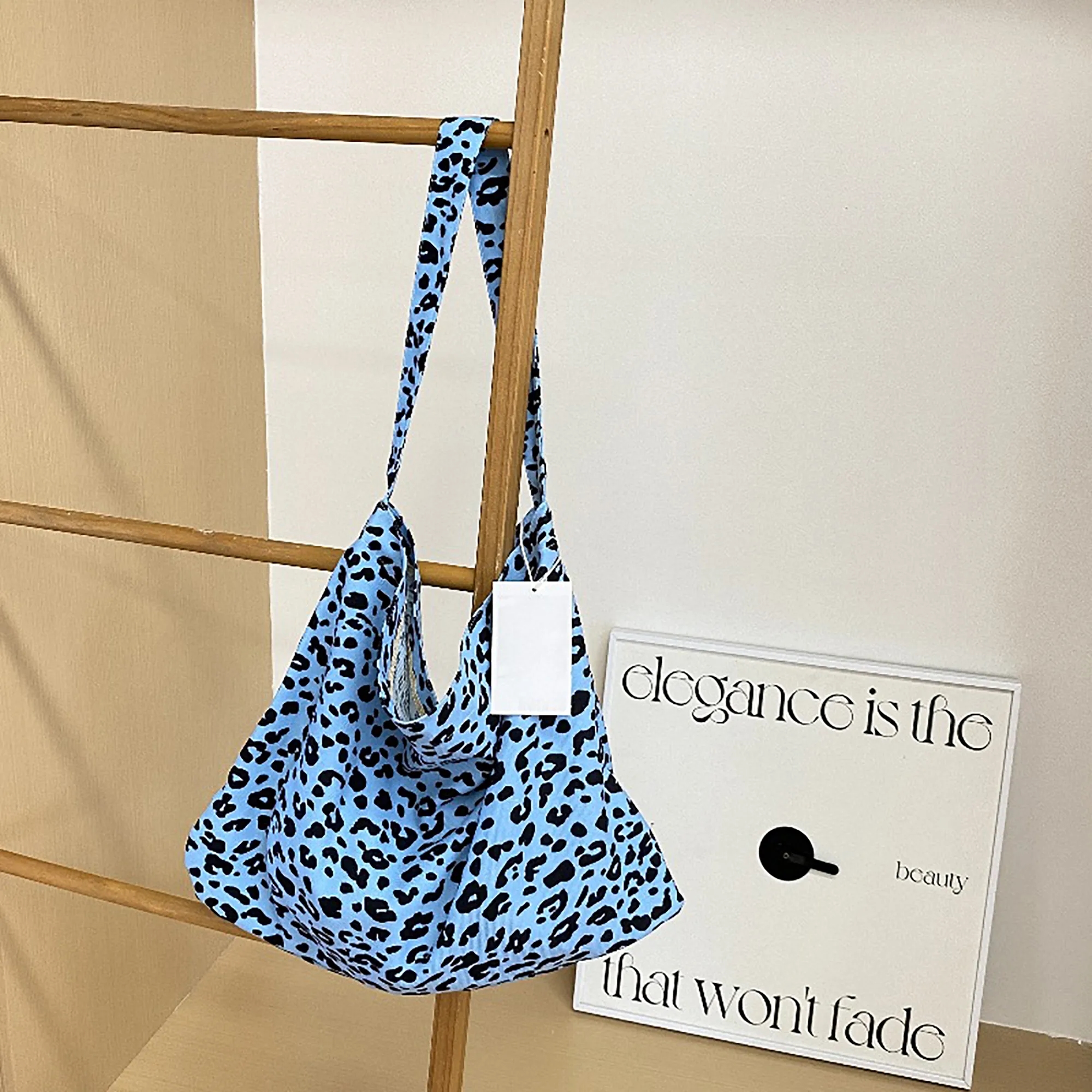 Leopard Print Canvas Tote Bag 14