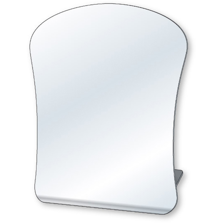 Free-Standing Acrylic Plastic Mirror, 8"x10" Curved Sides, Full Colour 3