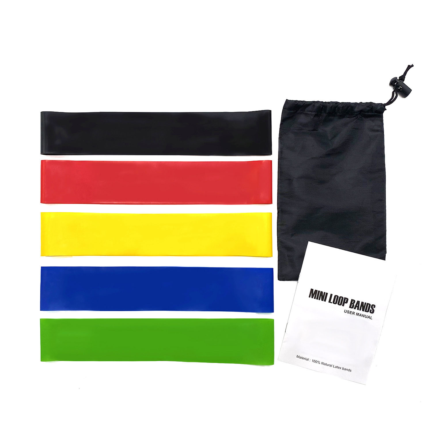 5 Pieces Stretch Resistance Bands Kit 4