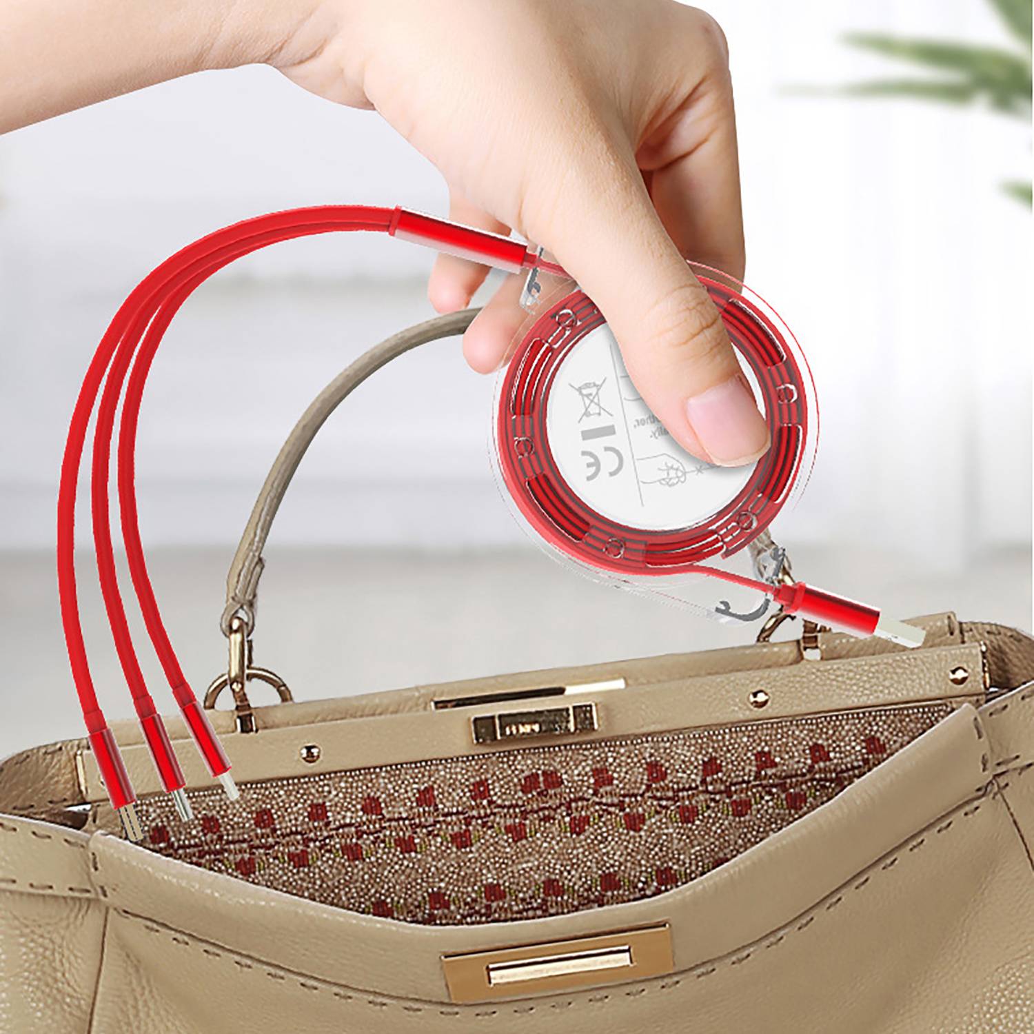 3-In-1 Retractable Travel Fast Charging Data Cable 9