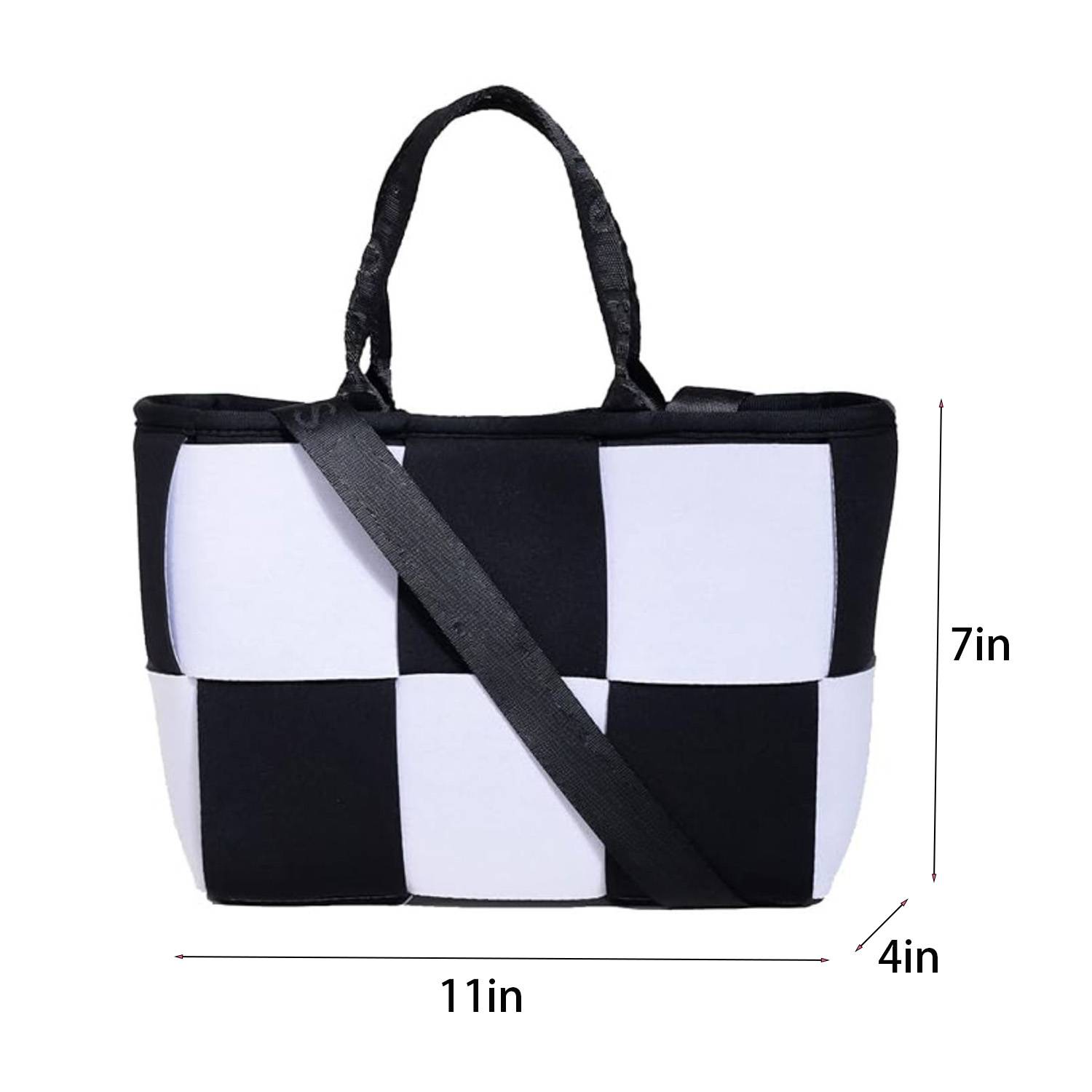 Neoprene Patchwork Design Crossbody Tote Bag for Daily Use 8