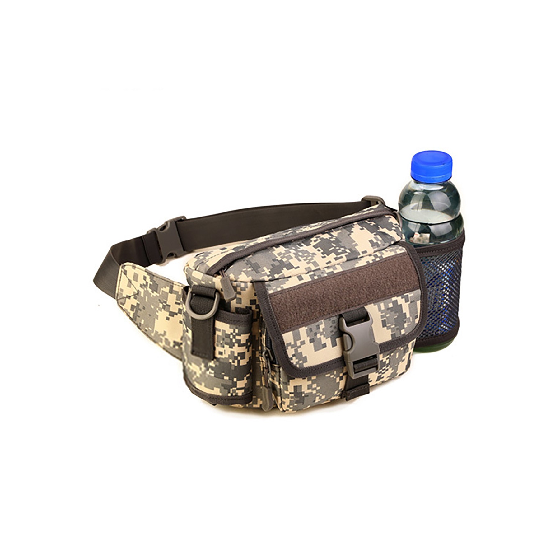 Outdoor Tactical Fanny Pack With Mesh Water Bottle Holder 2