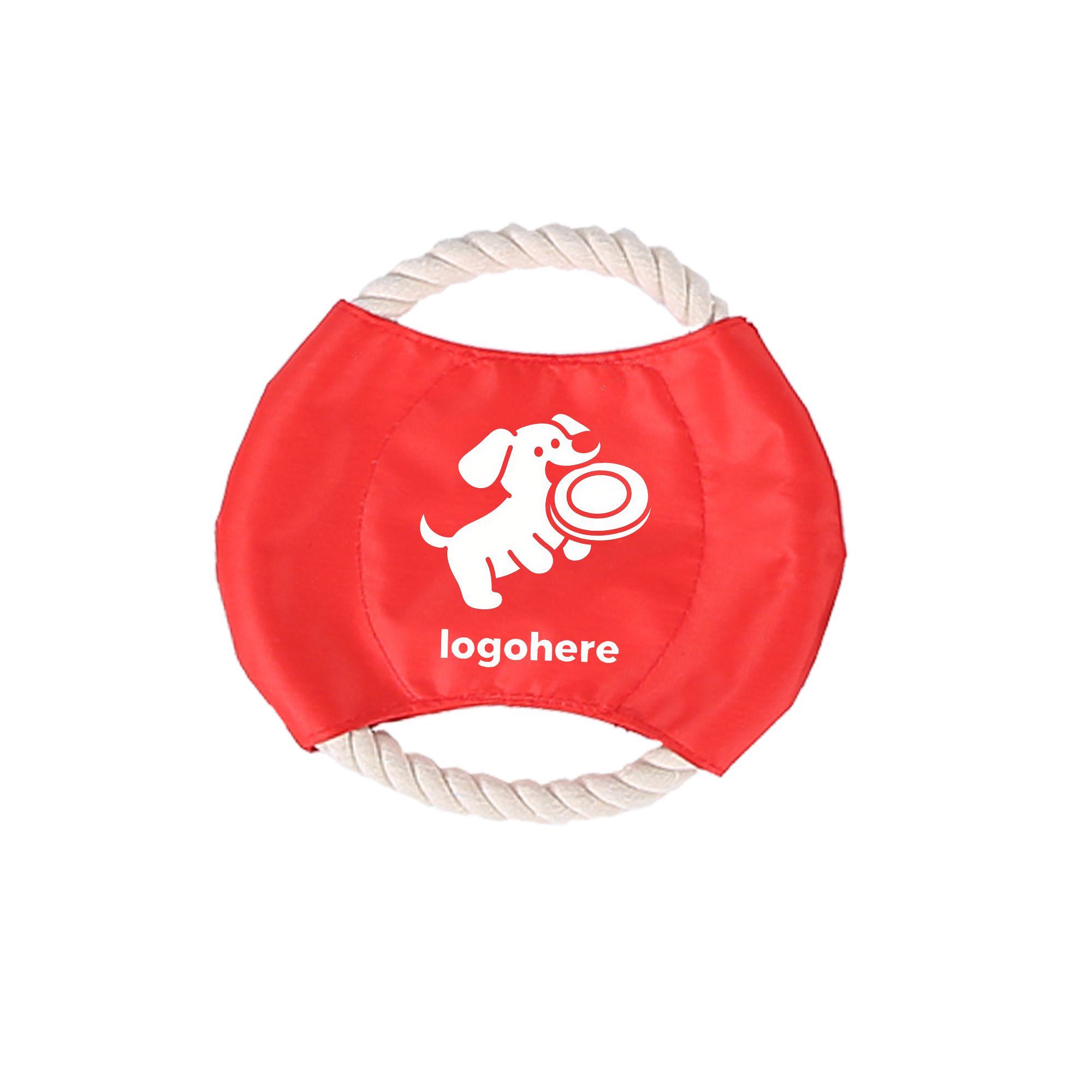 MOQ 50 Customizable Durable Flying Disc with Rope Tug 5