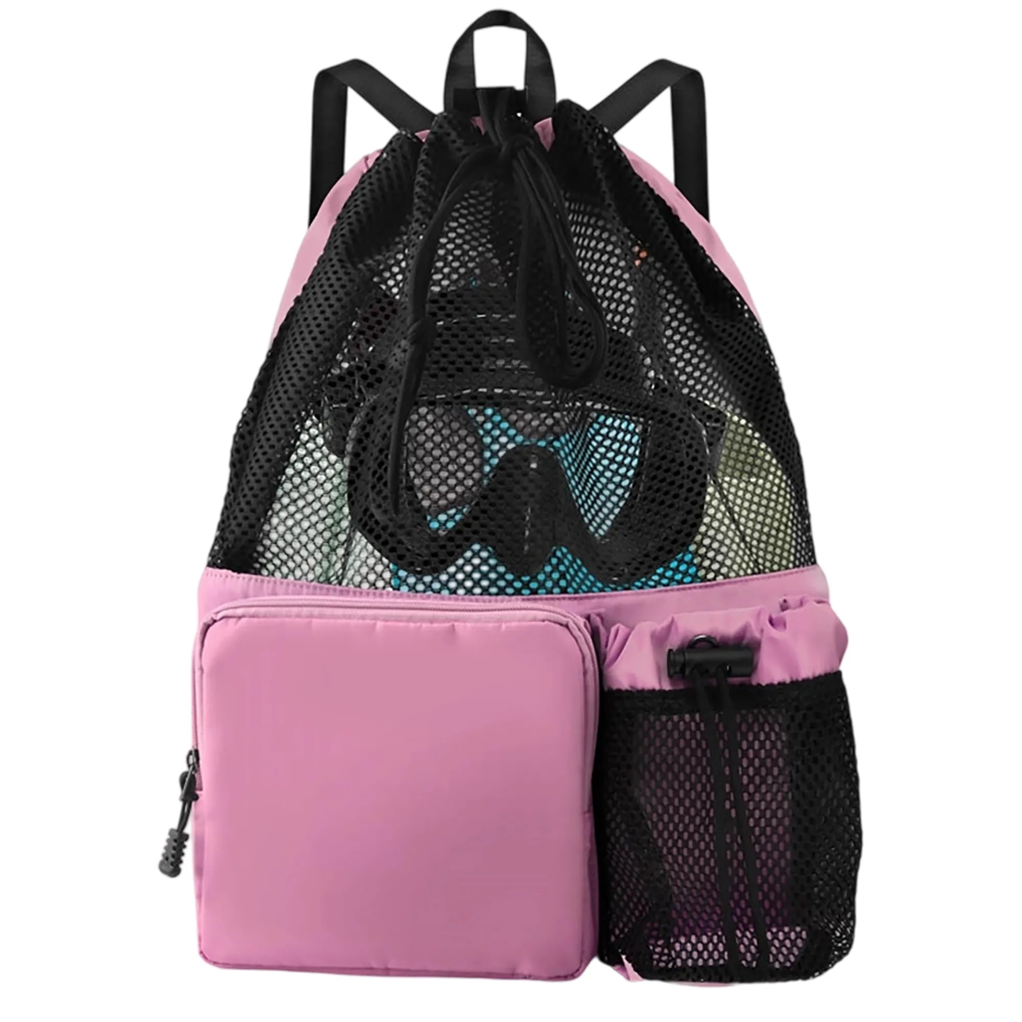 Drawstring Backpack with Wide Shoulder Straps 4