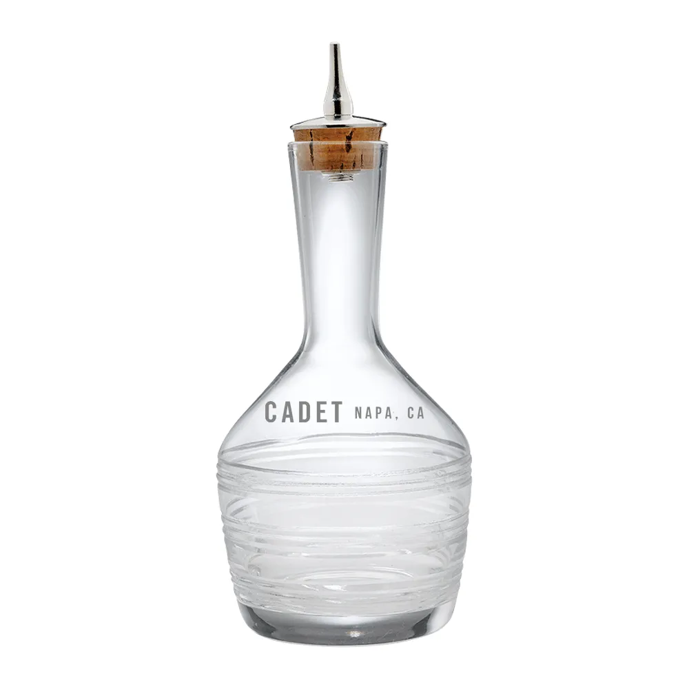 6.8oz. Glass Bitters Bottle Contemporary Design 4