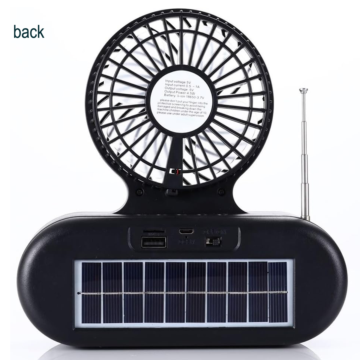 Solar-Powered Wireless Speaker Fan 3