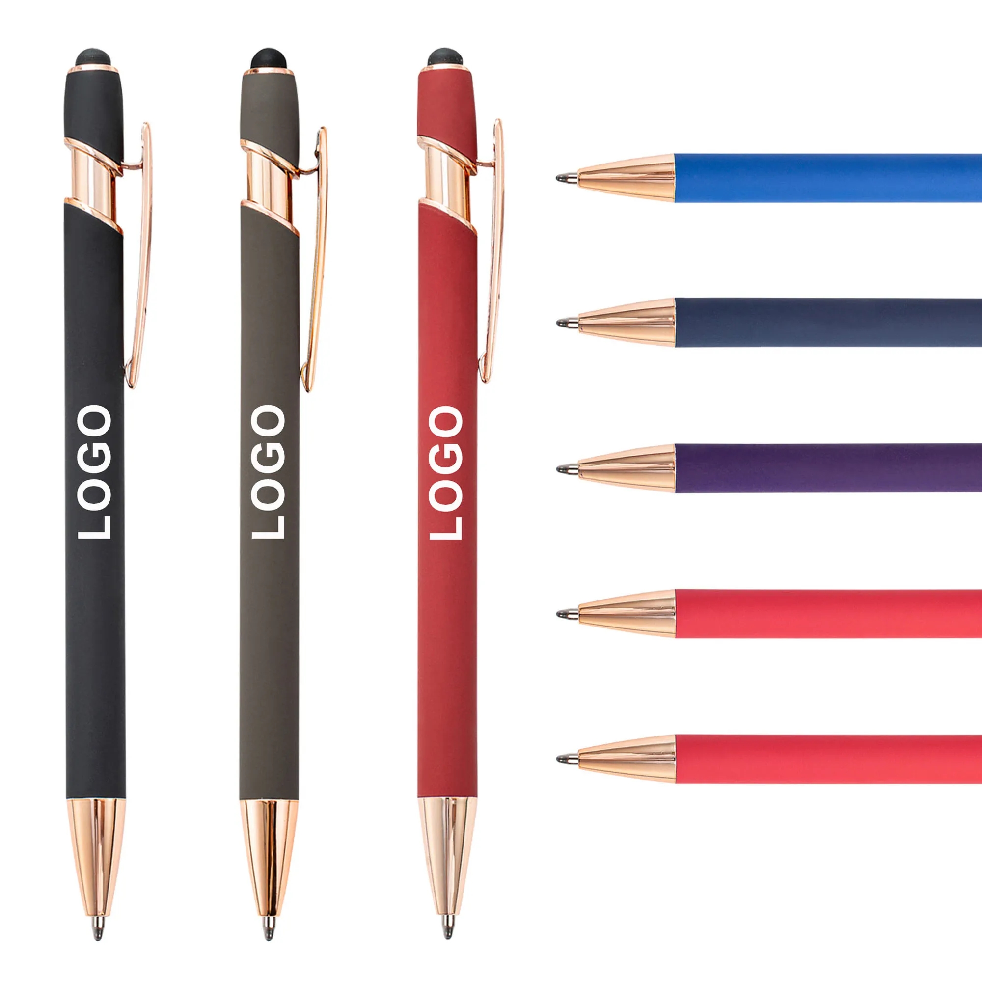 Retractable Ballpoint Pen With Stylus Tip 2