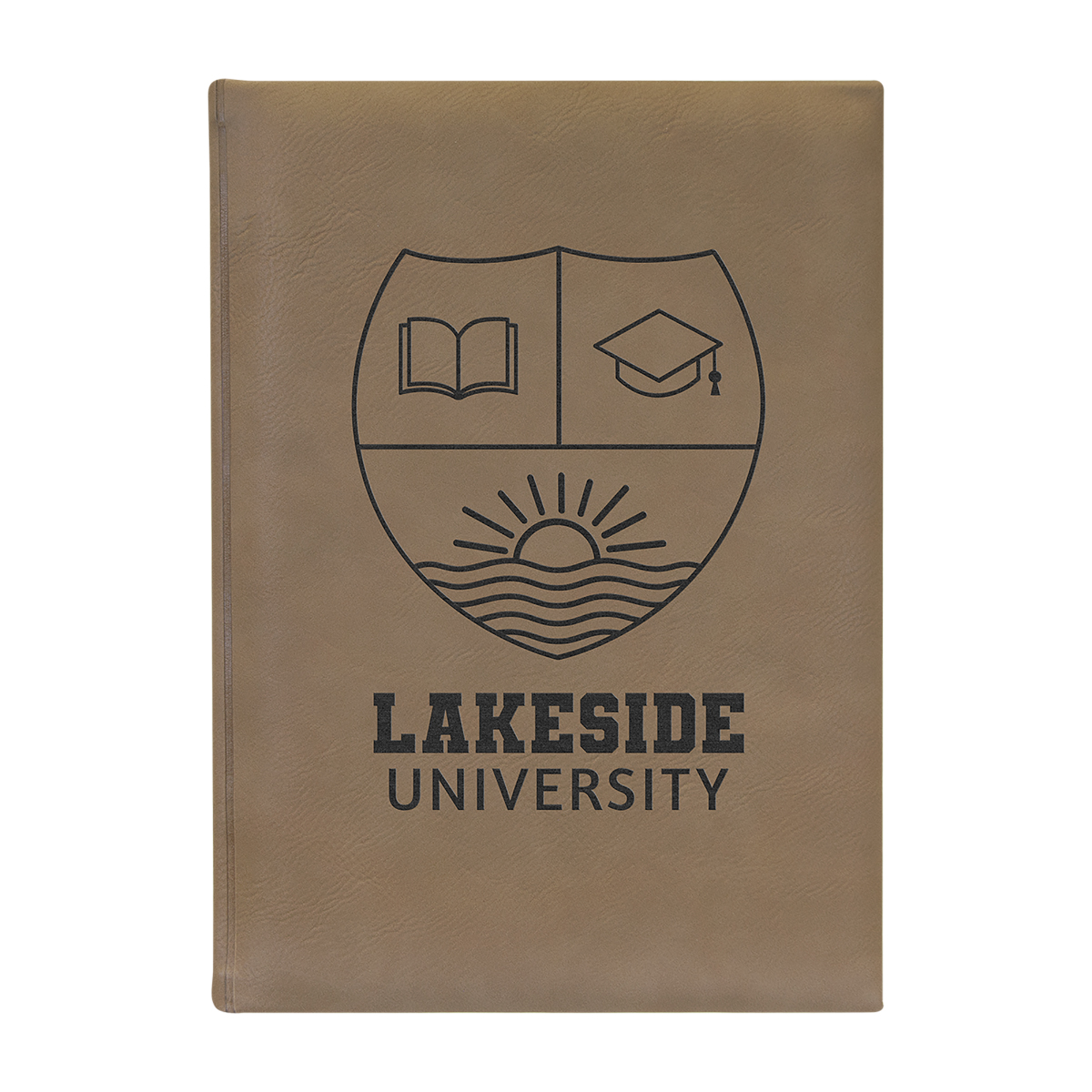 7" x 9" Light Brown Leatherette Journal