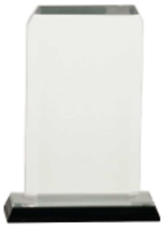 6.5" Silver Clipped Corner Impress Award